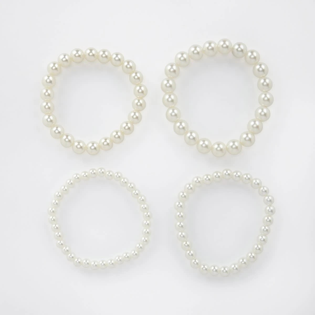 1 4 Pack Stretch Faux Pearl Bracelets, 1 of 3