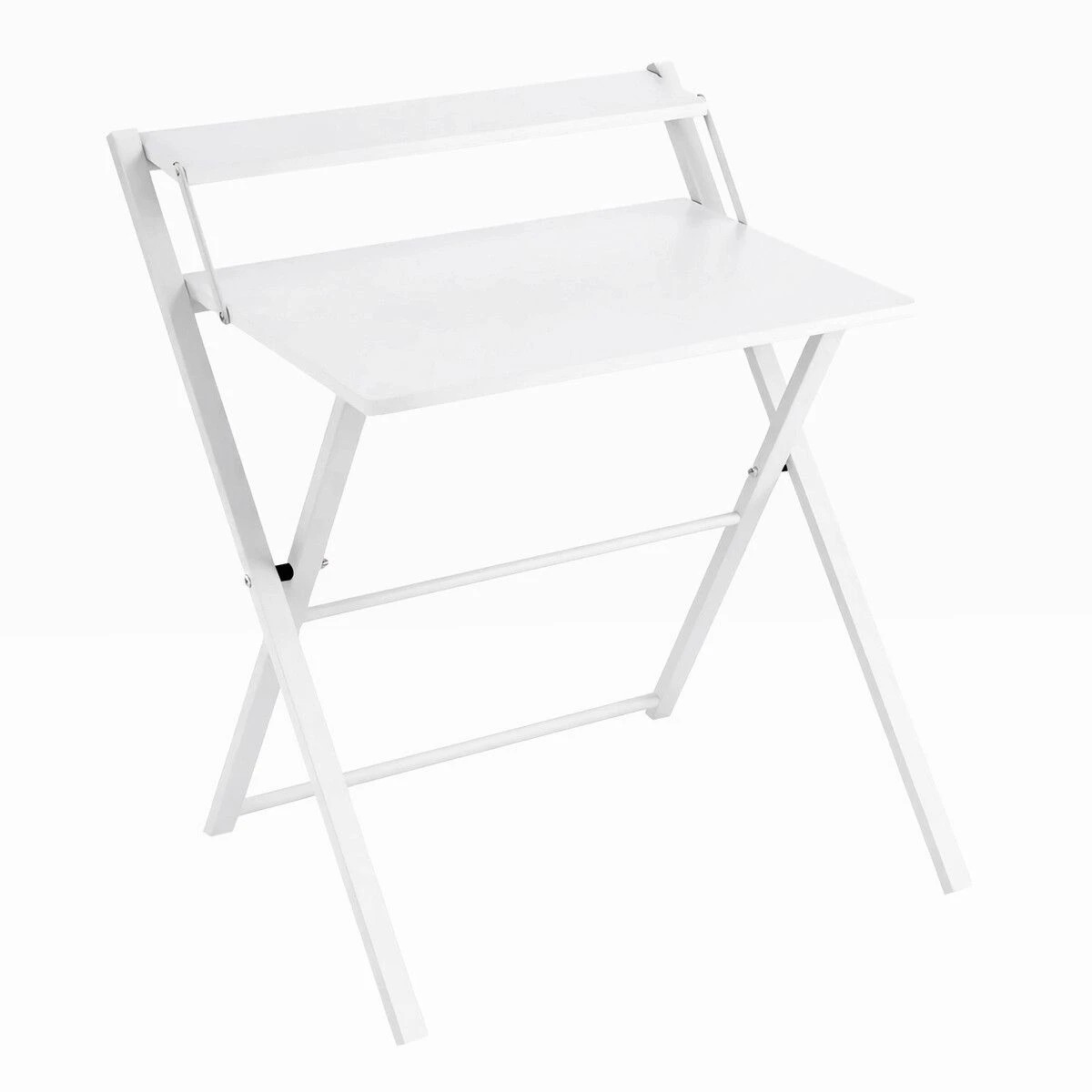1 AUSWAY Folding Desk Table Collapsible Foldaway Computer Workstation, 1 of 4