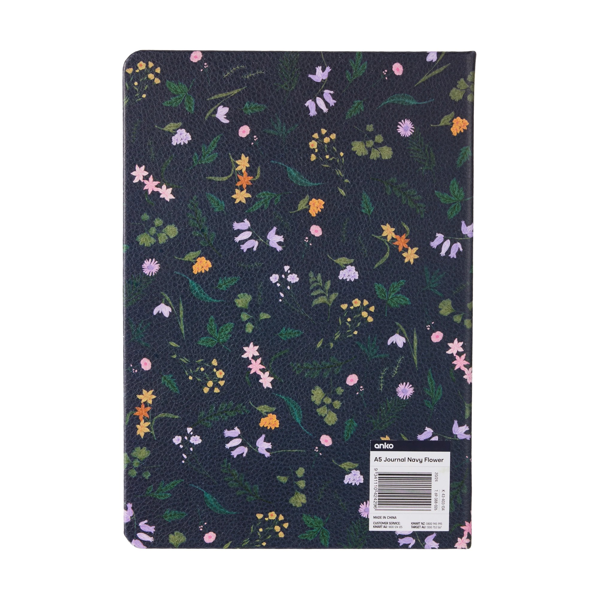 6 A5 Journal - Navy Flower, 6 of 6