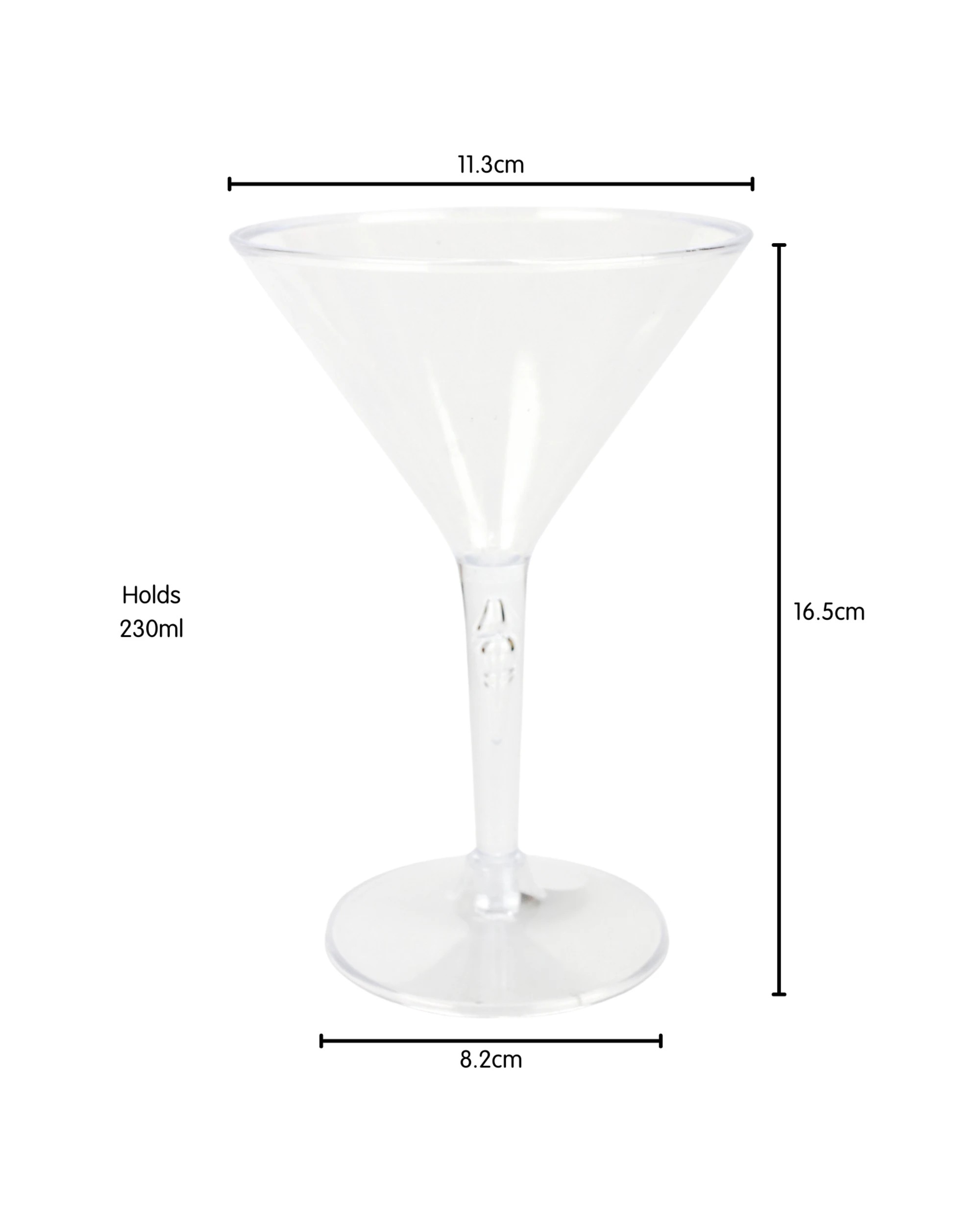 2 Durmaz Acrylic Martini Glass 230ml - Clear, 2 of 2