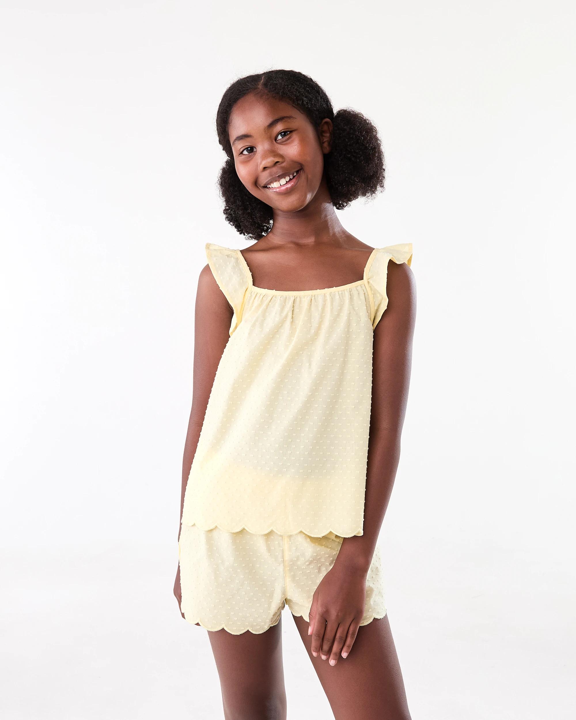 2 Embroidered Pyjama Set Ylw Butter, 2 of 7