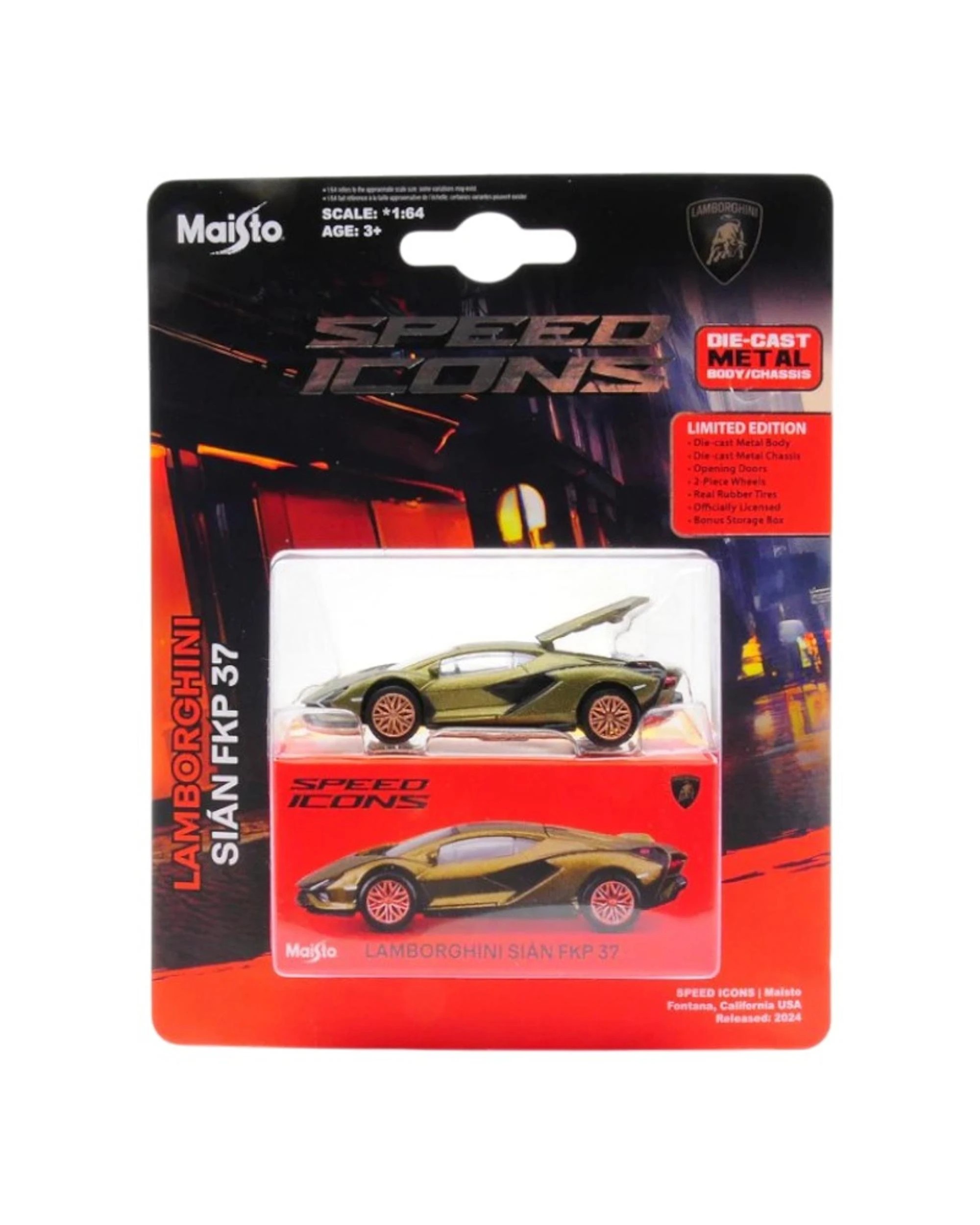 1 Maisto Speed Icon Lamborghini Sian FKP 37 1:64 Scale Model Car, 1 of 4