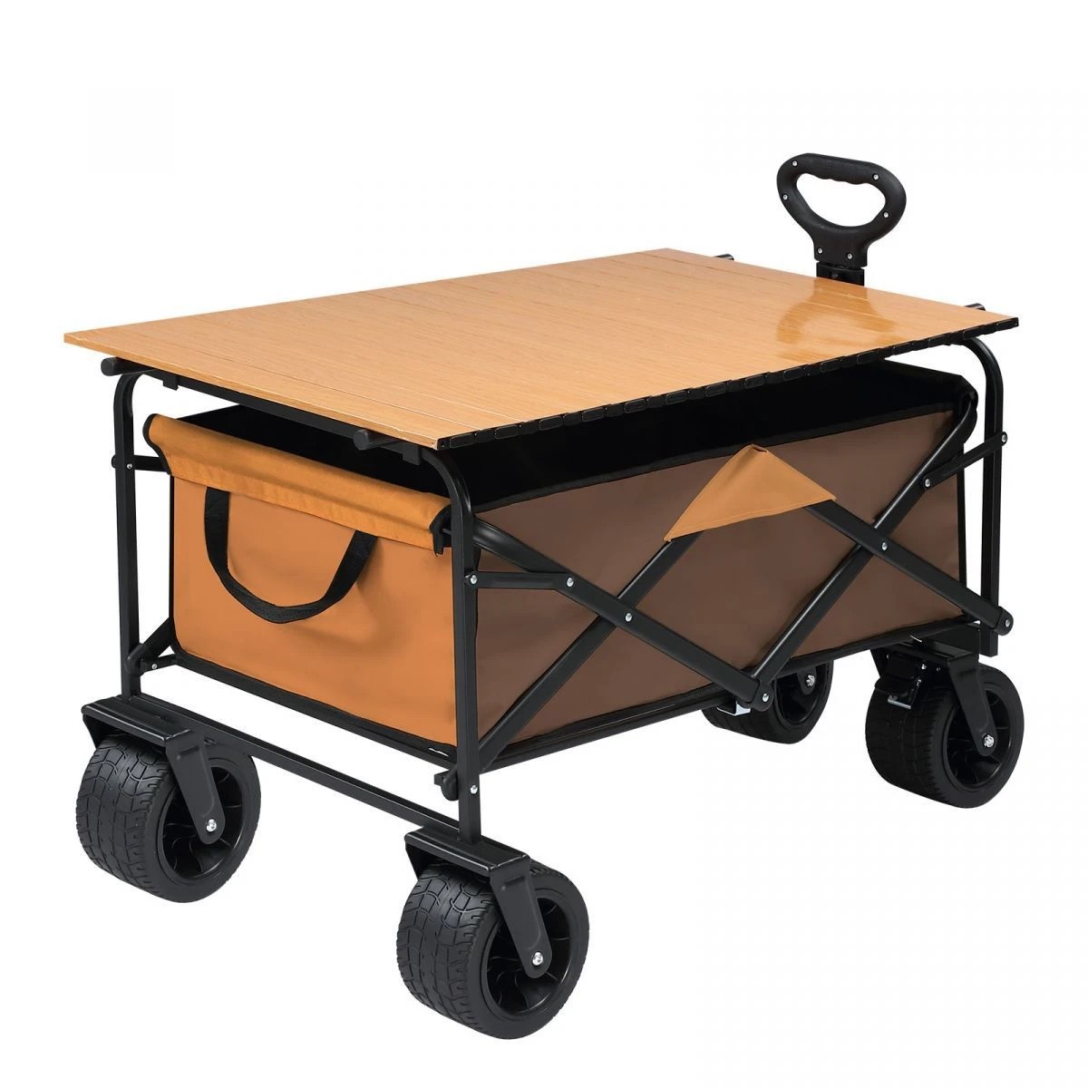1 Ausway Folding Garden Trolley 150kg Trailer Cart Utility Wagon Barrow Beach, 1 of 7