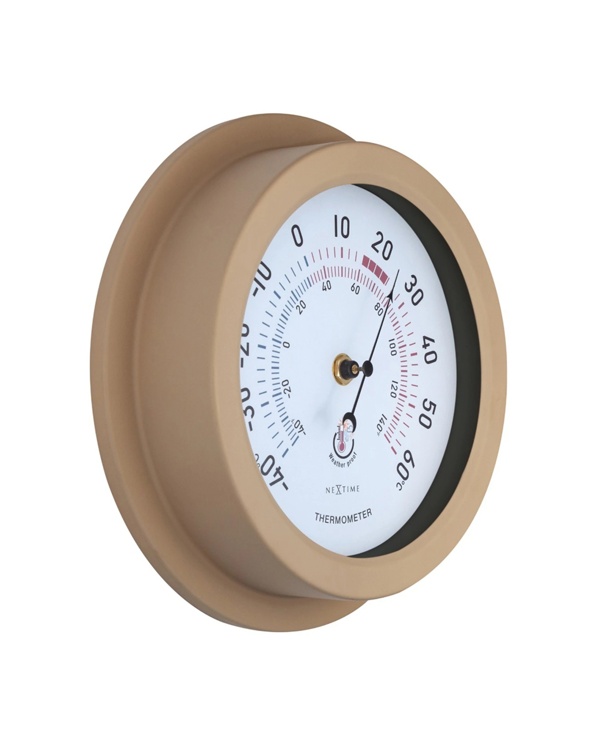 2 NexTime Outdoor Thermometer Water Resistant Dual Scale Lily Model 19cm - Brown, 2 of 8
