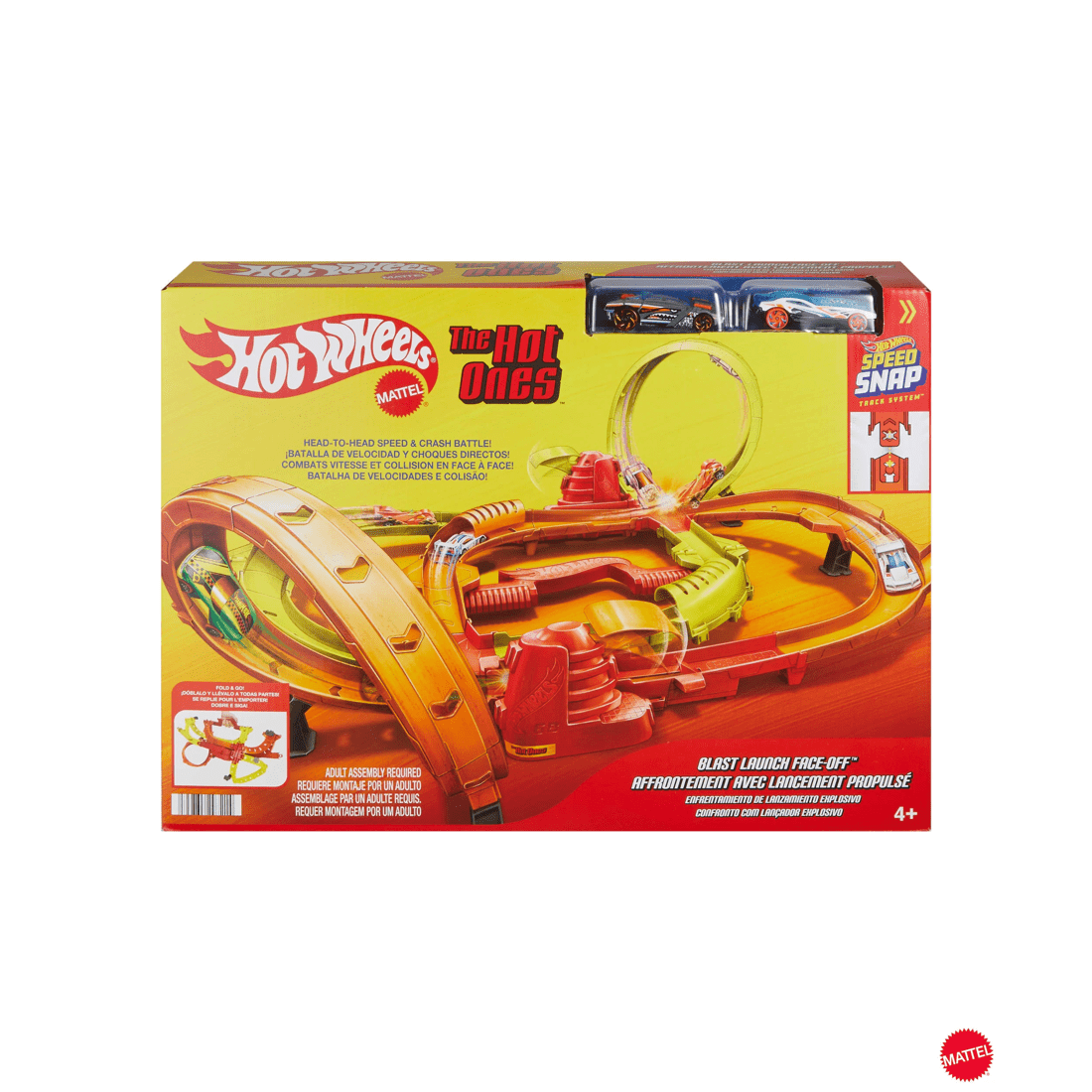 1 Mattel Hot Wheels Stunt Tracks Blast Launch Face-off Track Set
 - Orange, 1 of 5