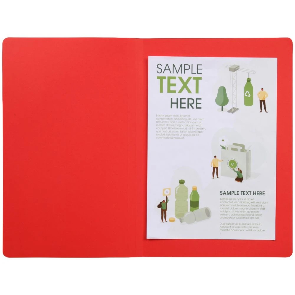 2 J.Burrows Manila Folder Foolscap Red, 2 of 3