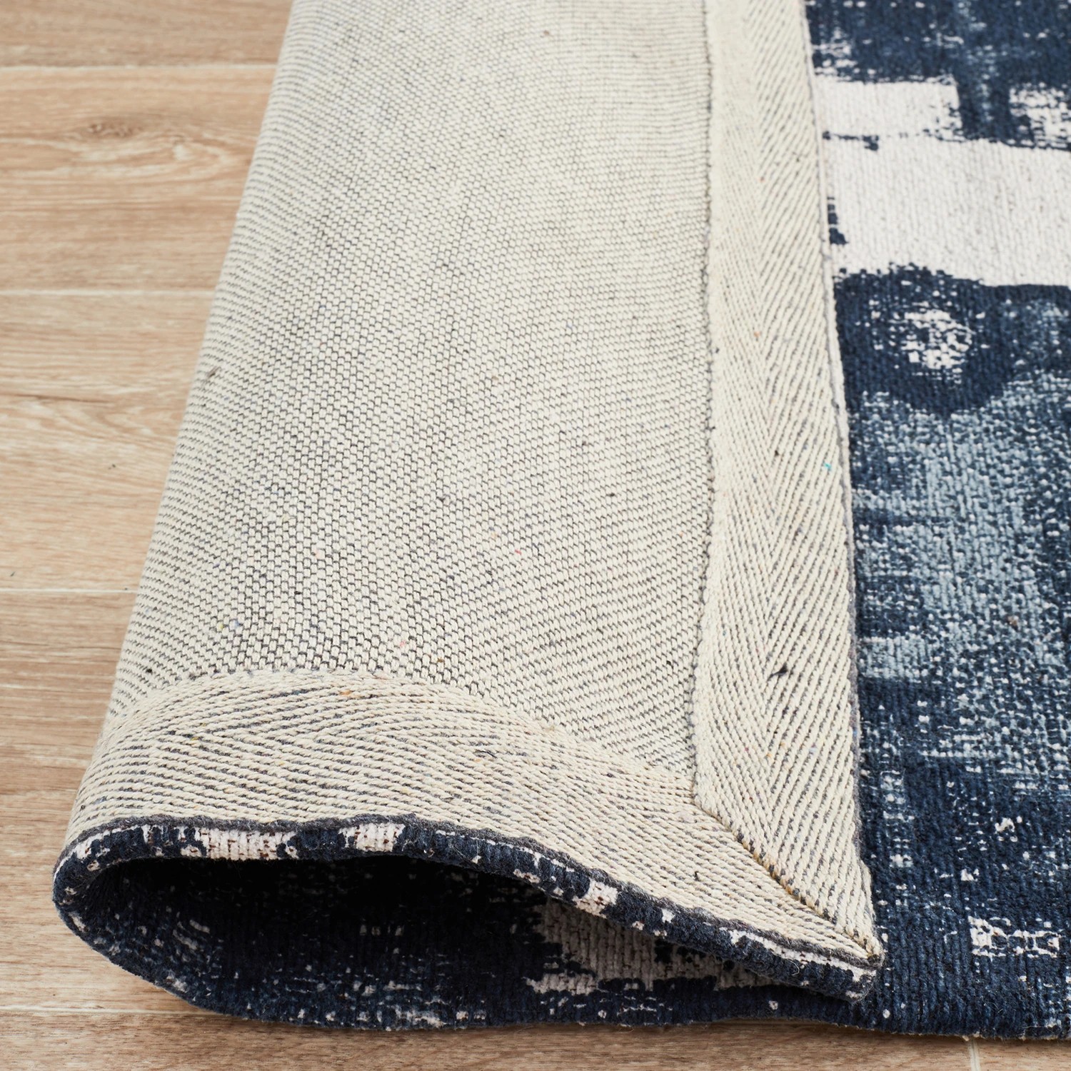 7 Common Ground Rugs Camellia 11 400x80cm - Large Runner Handmade Rug - Blue, 7 of 7