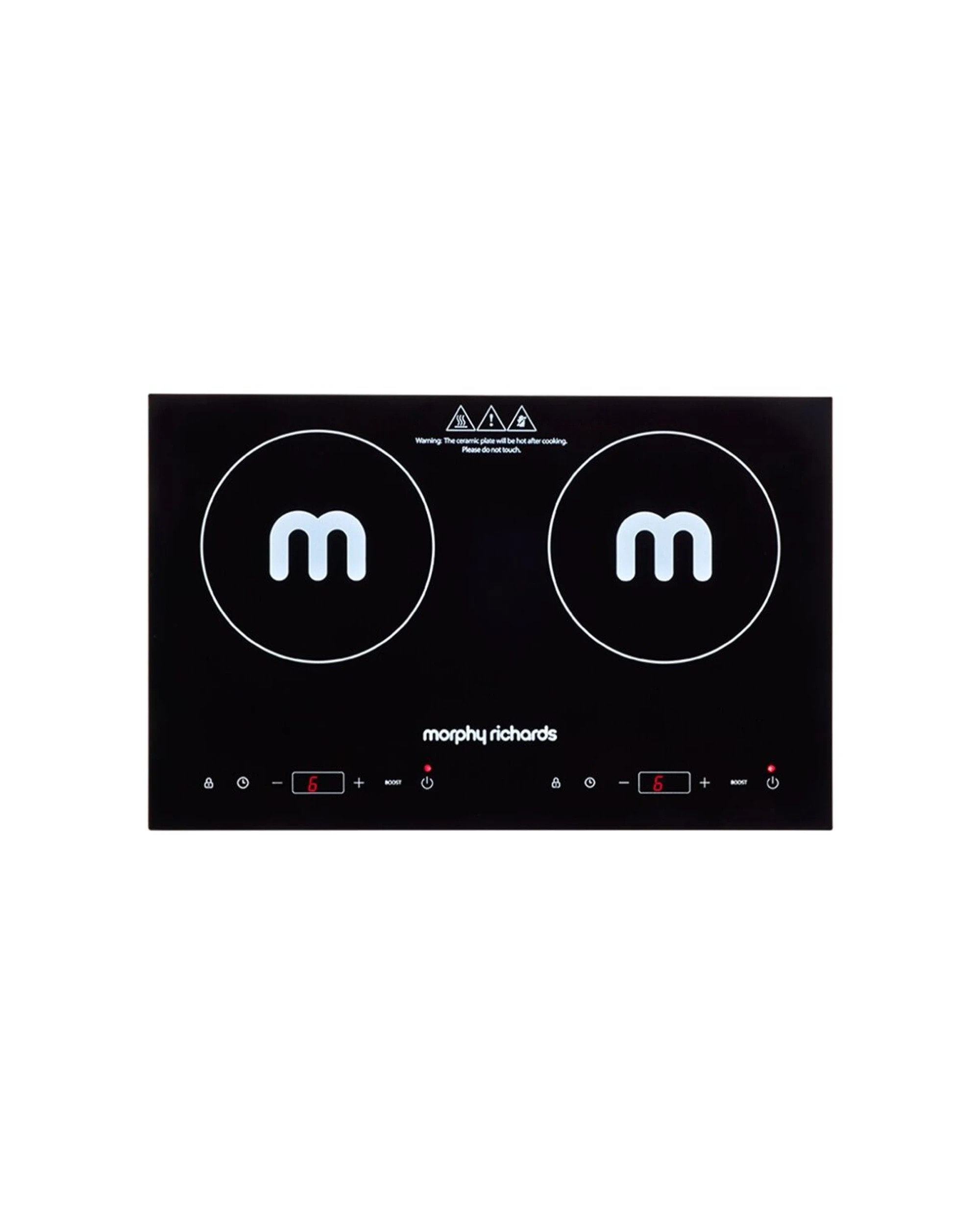 3 Morphy Richards Dual Induction Cooktop 2200W Digital Display Portable - Black, 3 of 5