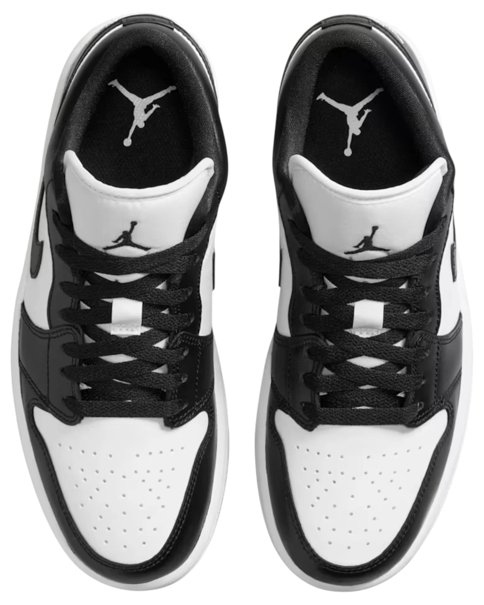 2 Nike Womens Air Jordan 1 Low Athletic Shoes BLACK/WHITE, 2 of 7