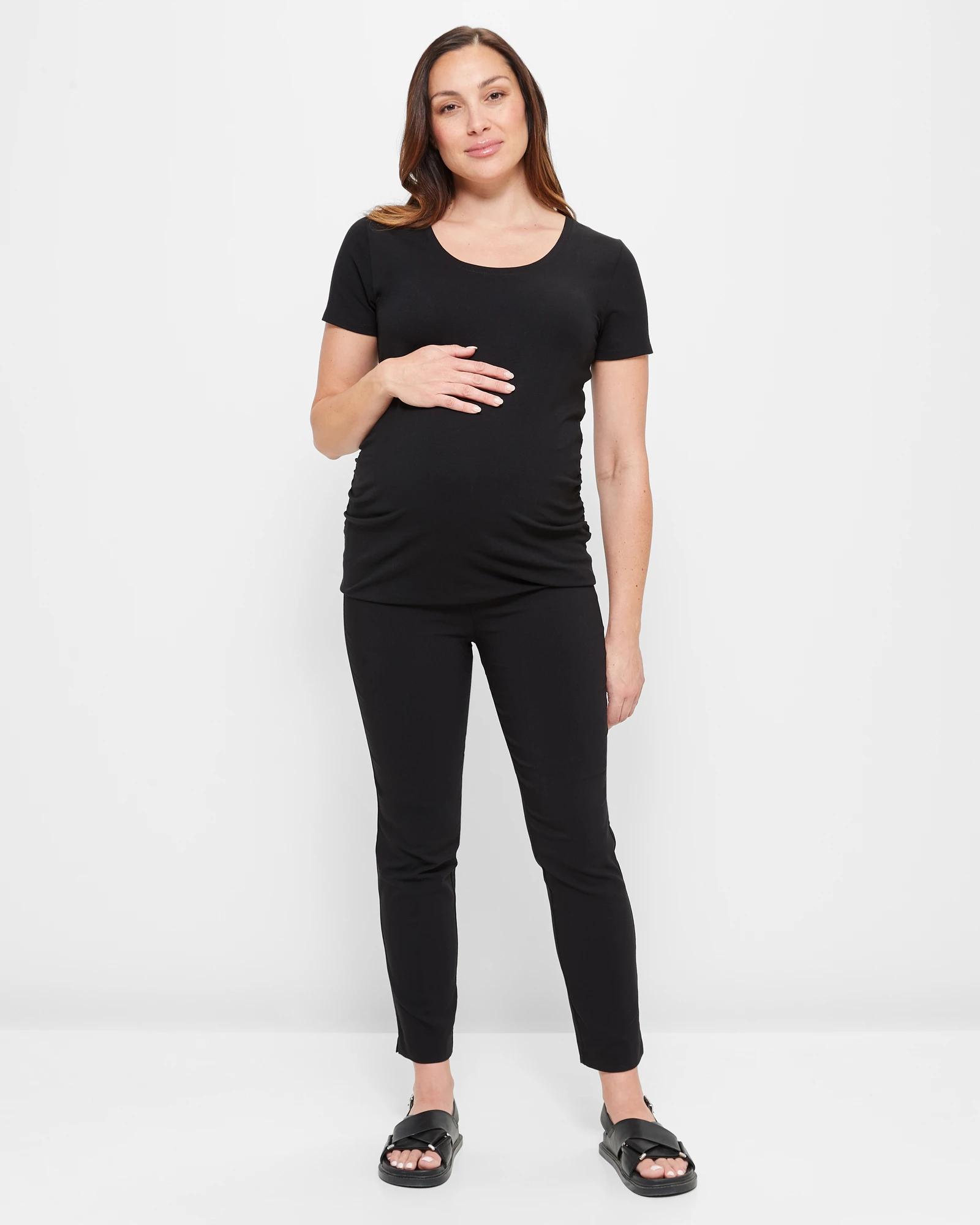 2 Target Maternity Bengaline Pants BLACK, 2 of 5