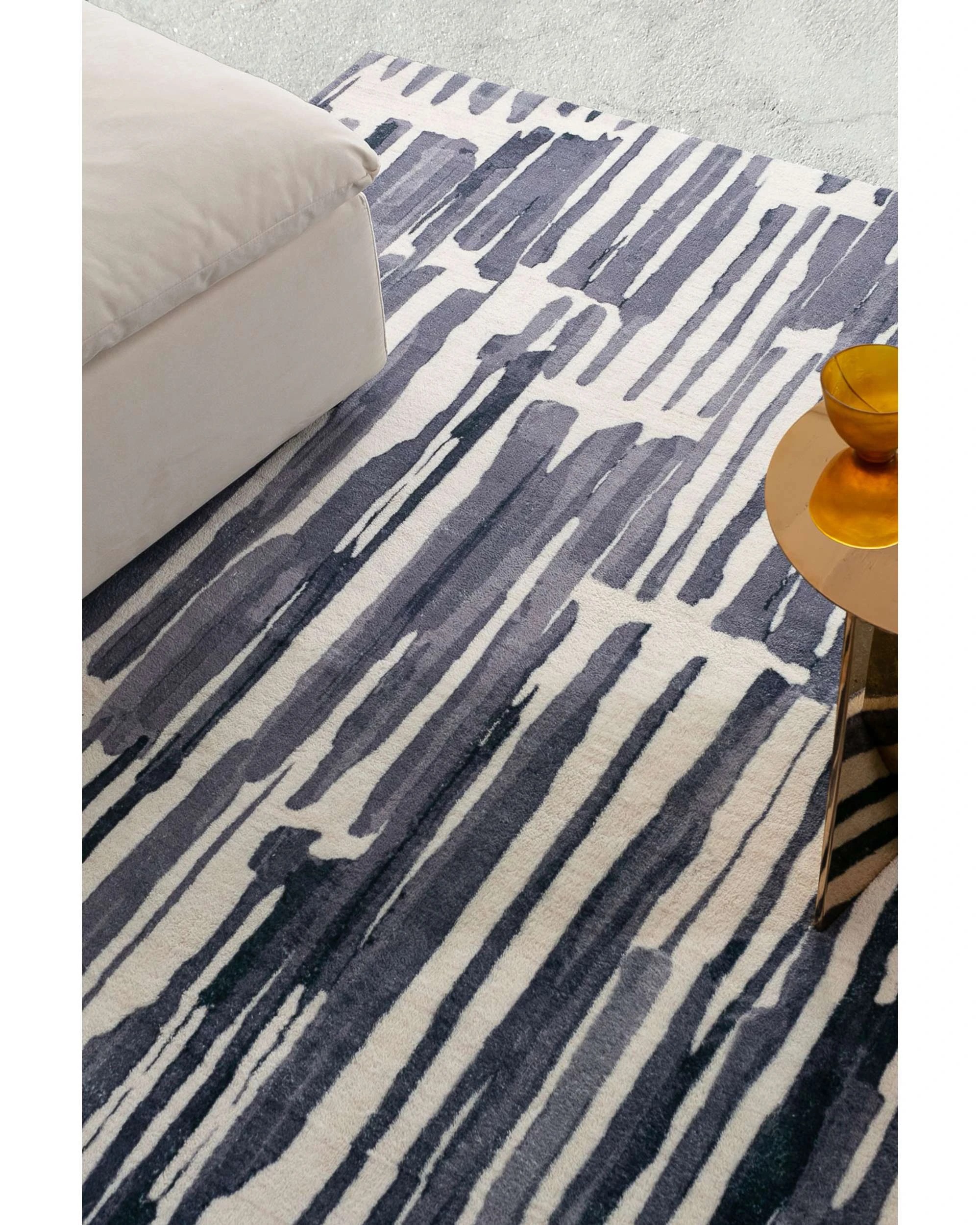 3 Loopsie Riya Striped Washable Rug - Grey, 3 of 6