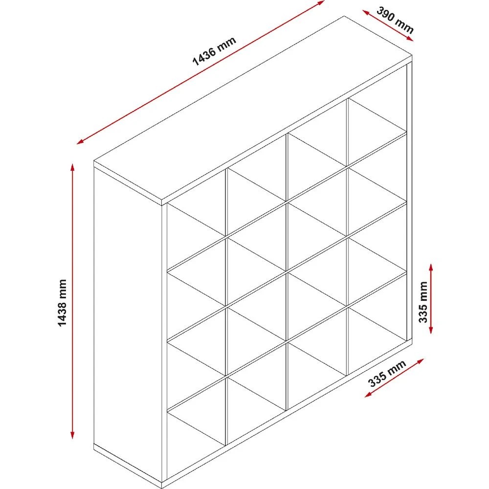 5 Horsen 16 Cube Bookcase White Bookcases & Storage Shelves, 5 of 5