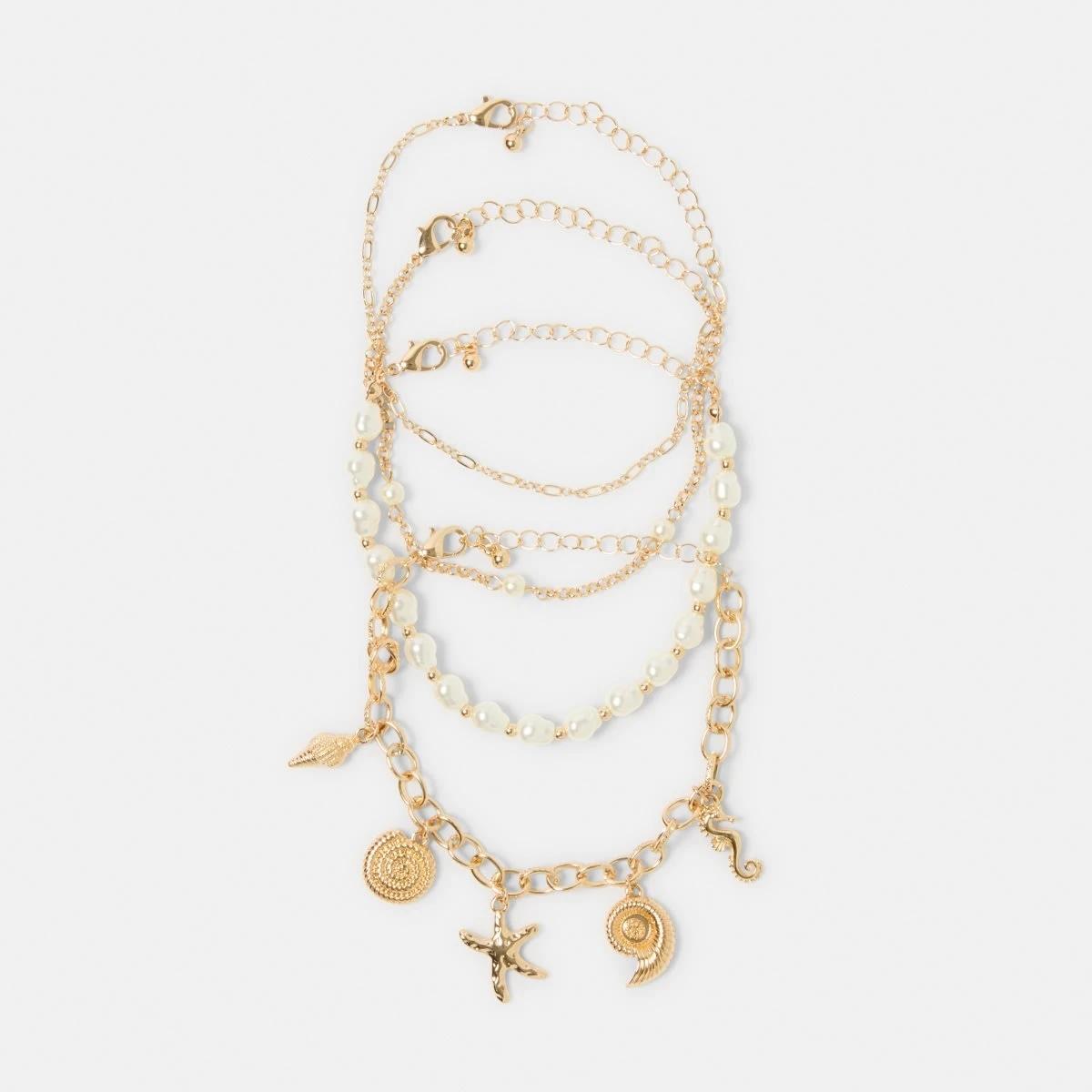 2 Multipack Beach Bracelet - Gold Tone Gold, 2 of 5