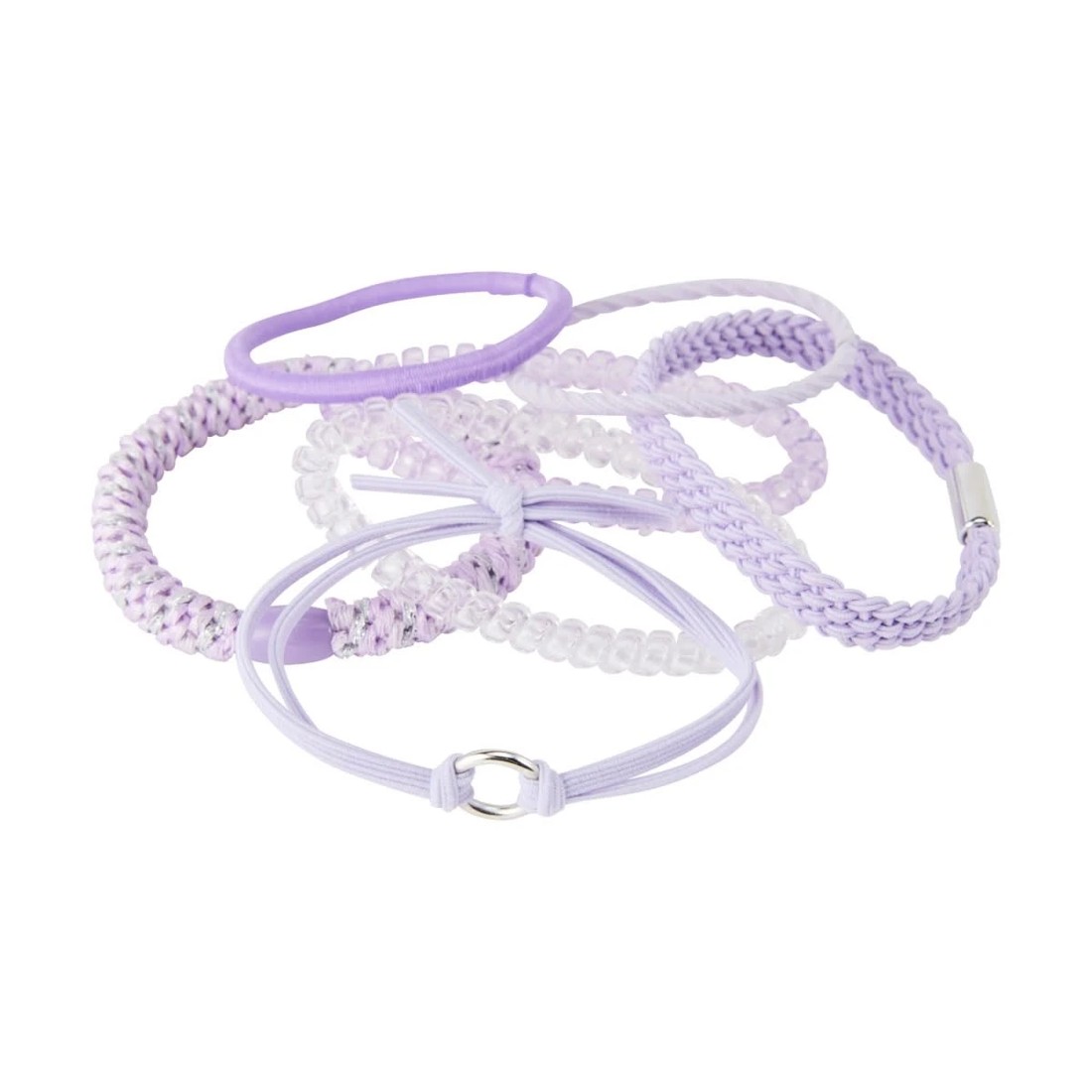 2 OXX Haircare 7 Piece Hair Elastics - Lilac, 2 of 3