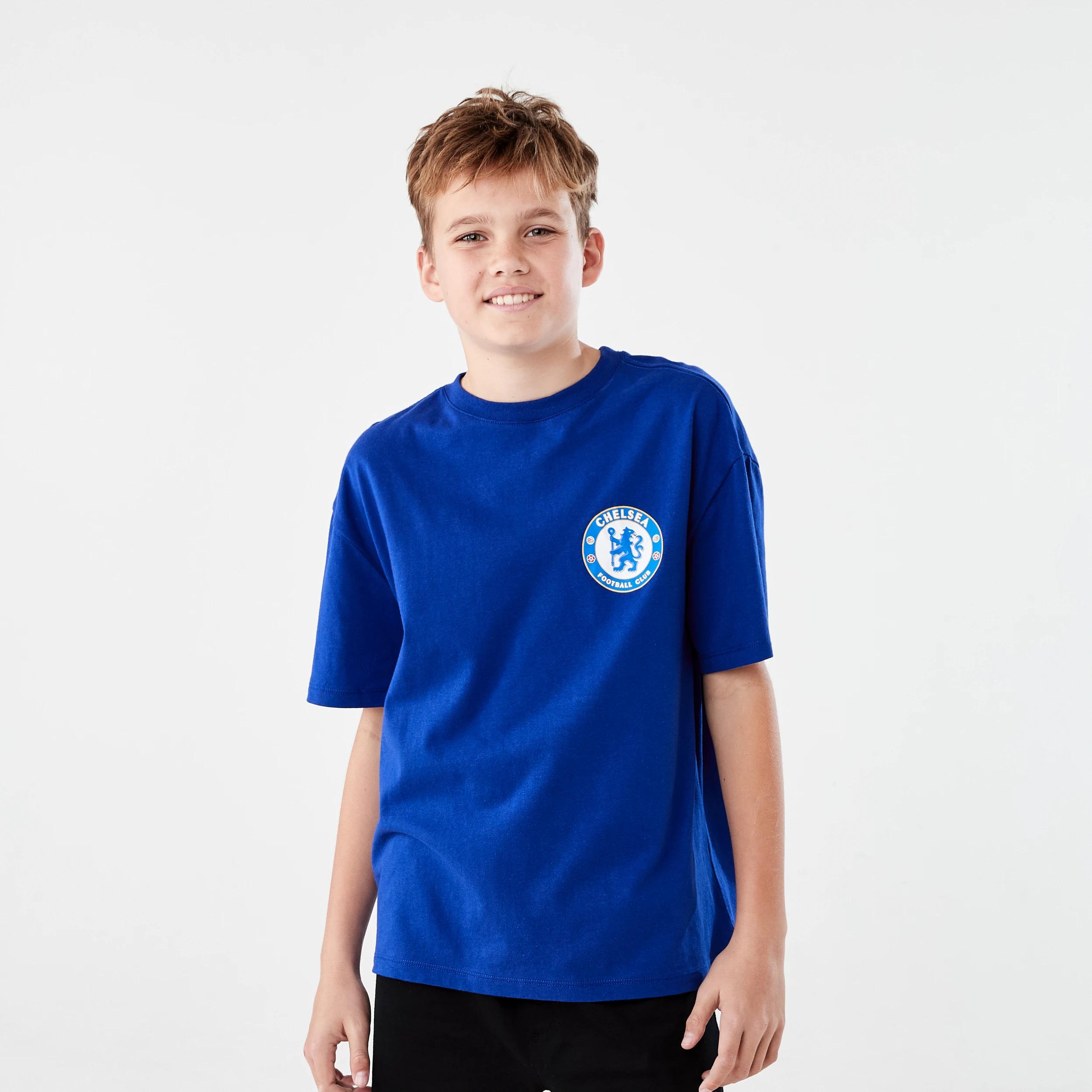 1 Official EPL Kids Youth T-shirt BLUE CHELSEA, 1 of 9