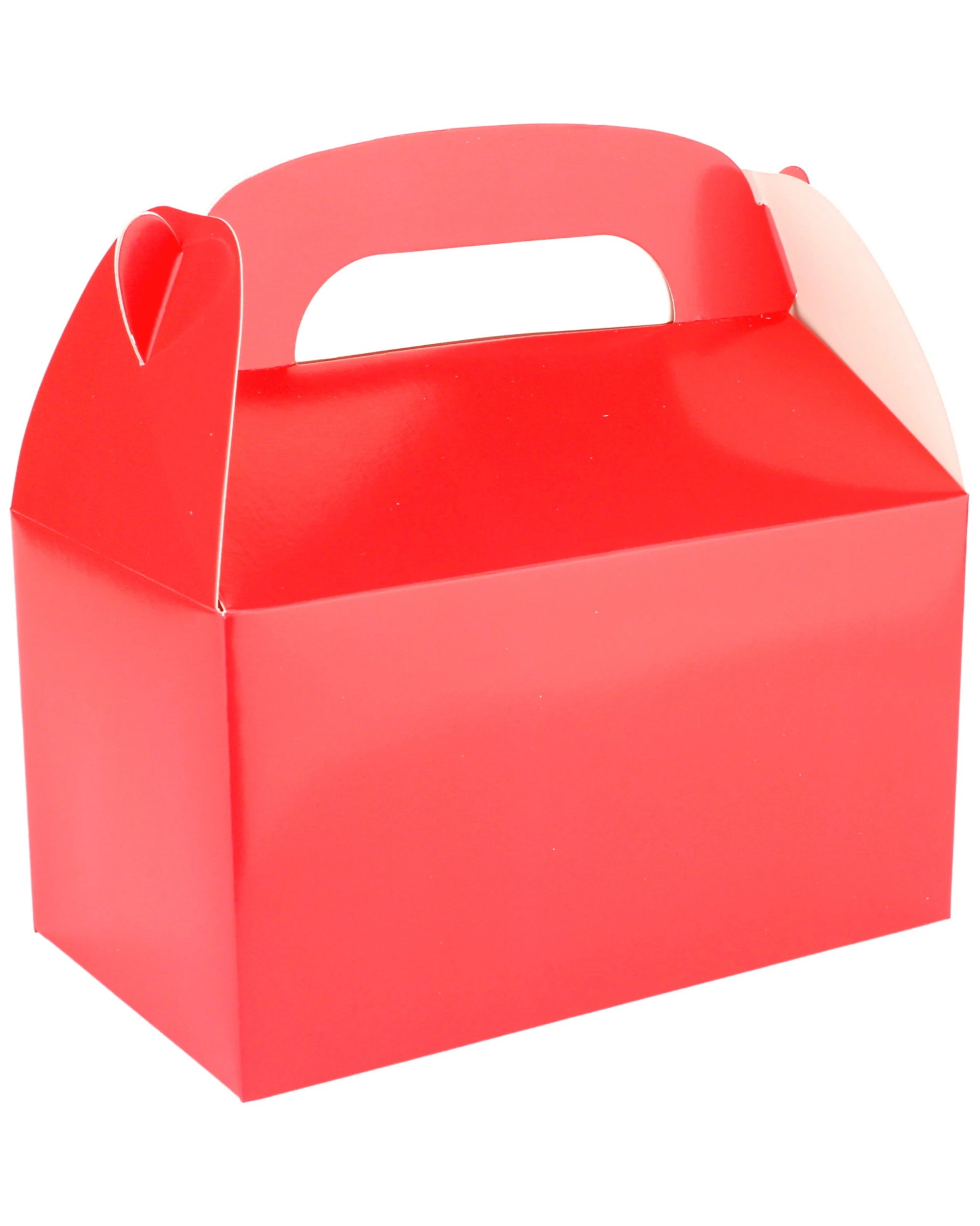 1 Partyrama Red Lolly/Treat Boxes with Handle Pack of 6 - Red, 1 of 2