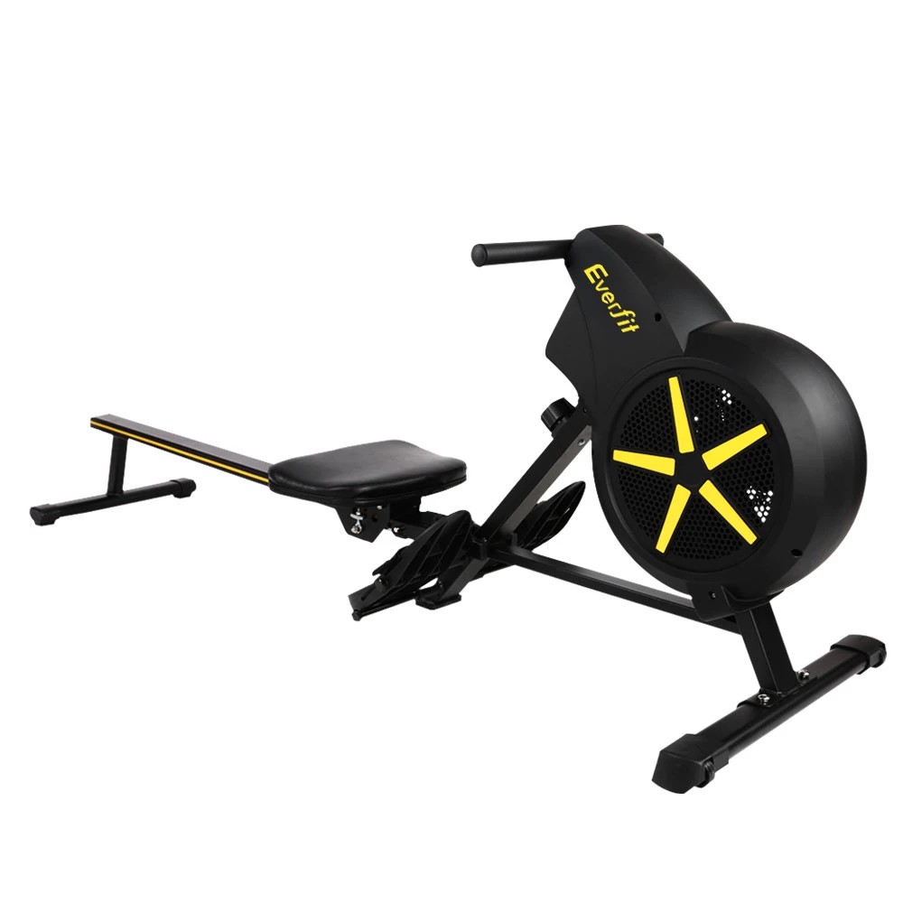 1 Everfit Rowing Machine Air Rower Exercise Fitness Gym Home Cardio - Black, 1 of 7