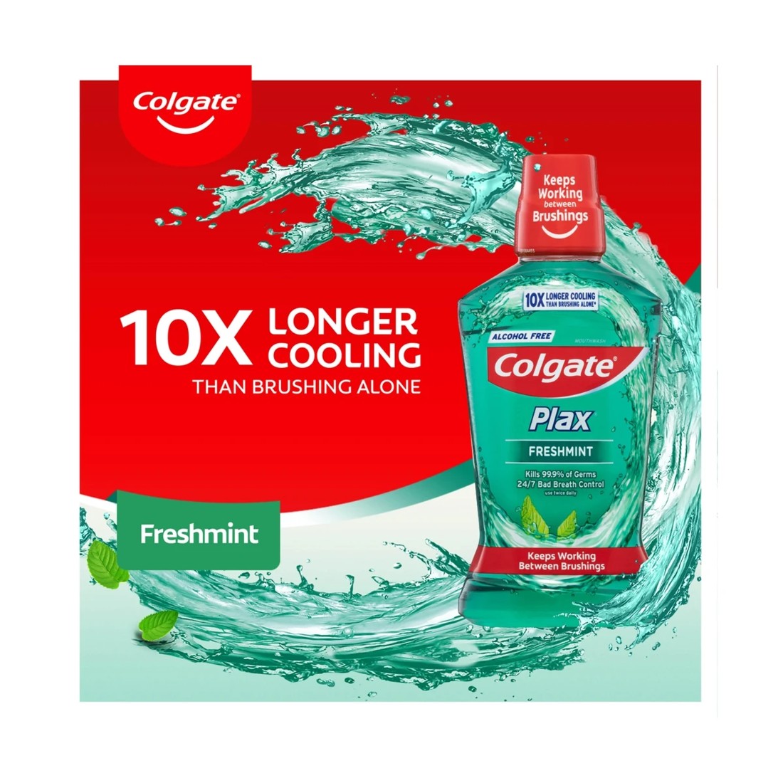 3 Colgate Plax Alcohol Free Mouthwash Freshmint, 3 of 6