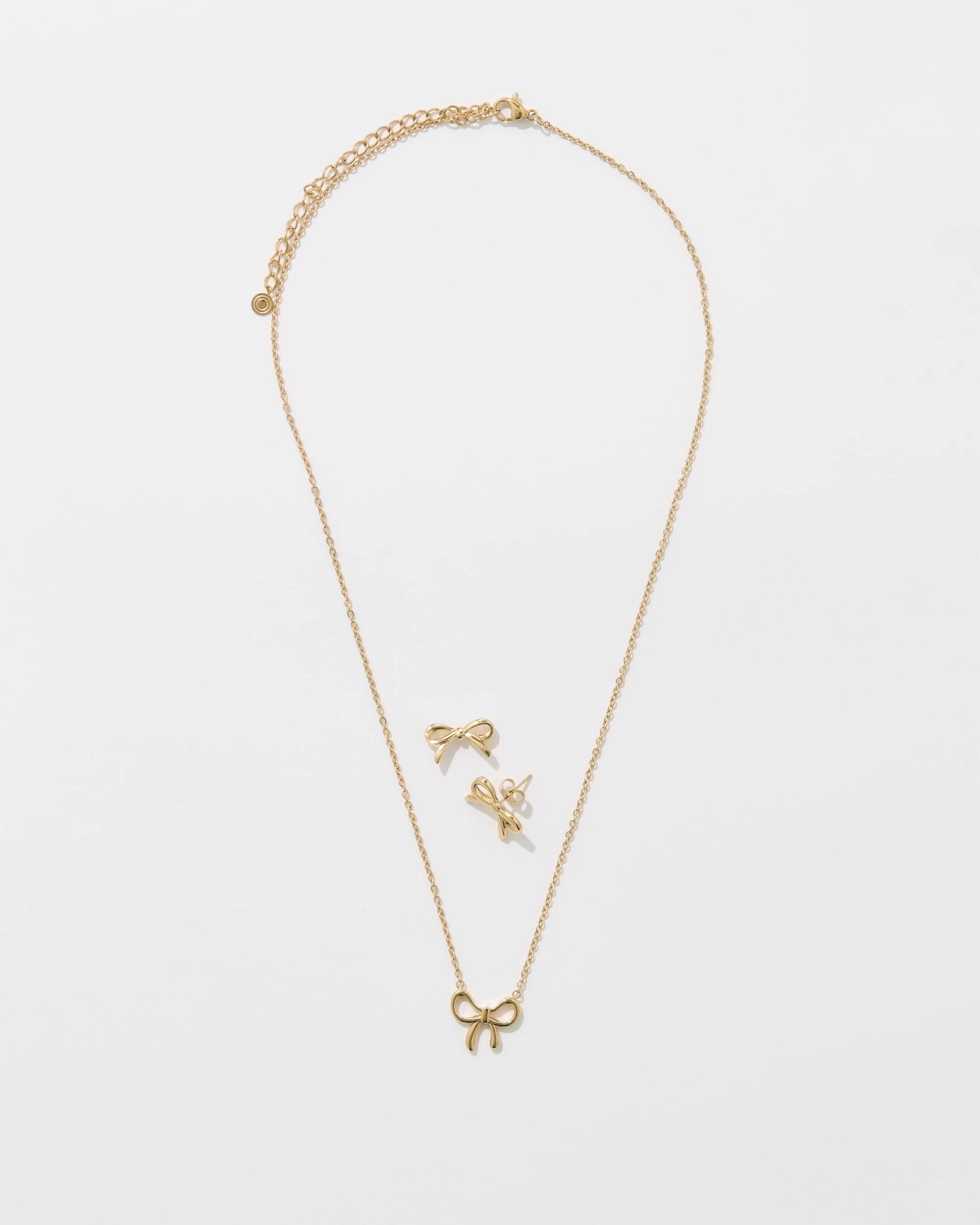 1 Target Waterproof 2 Pack Bow Jewellery Set GOLD, 1 of 2