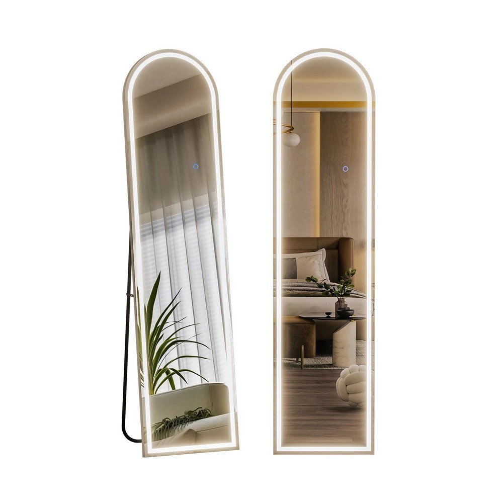 1 Embellir LED Full Length Mirror Floor Dressing Mirror 160cm - White, 1 of 6