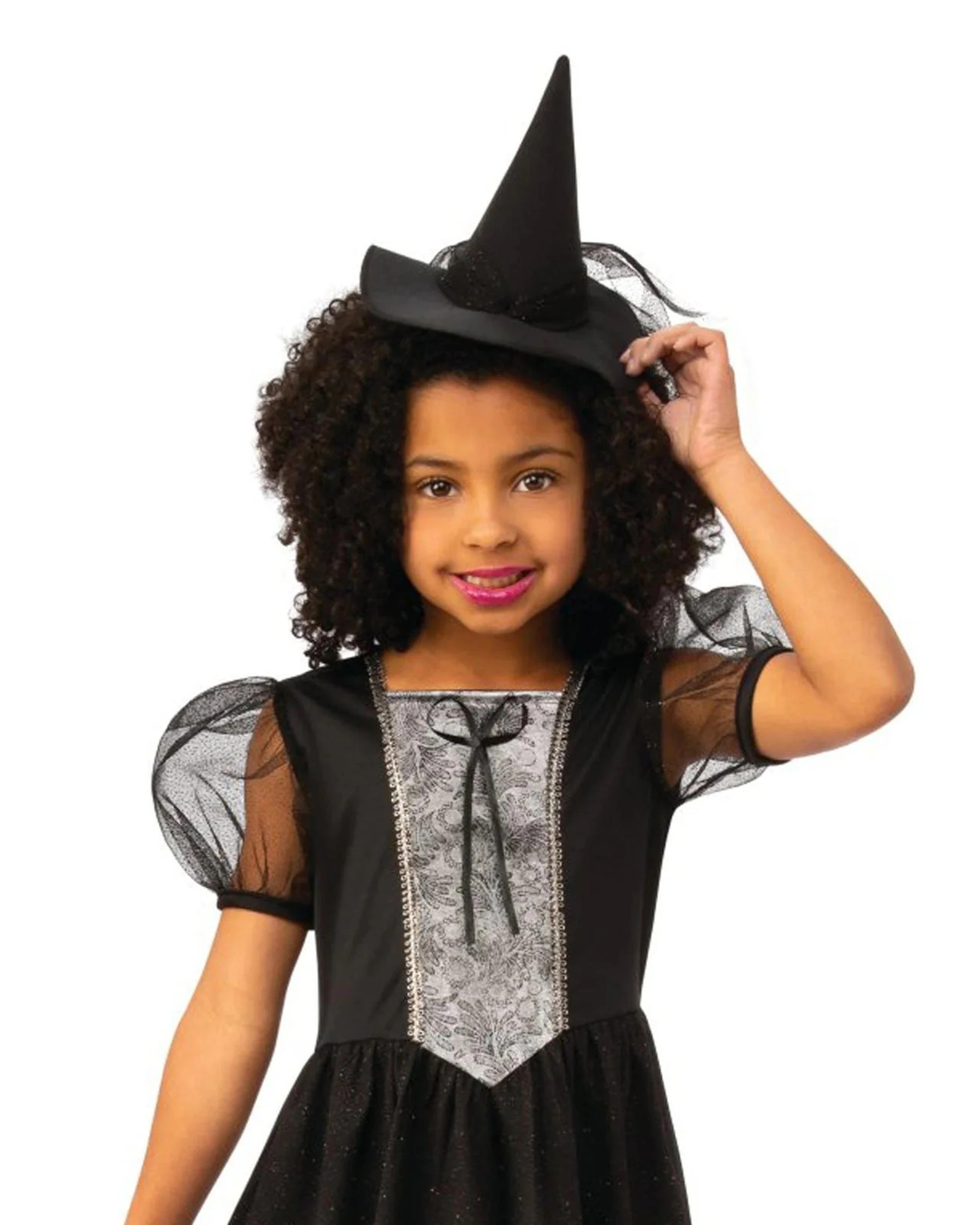 2 Black Witch Child Costume Size L 9-10 Years, 2 of 4