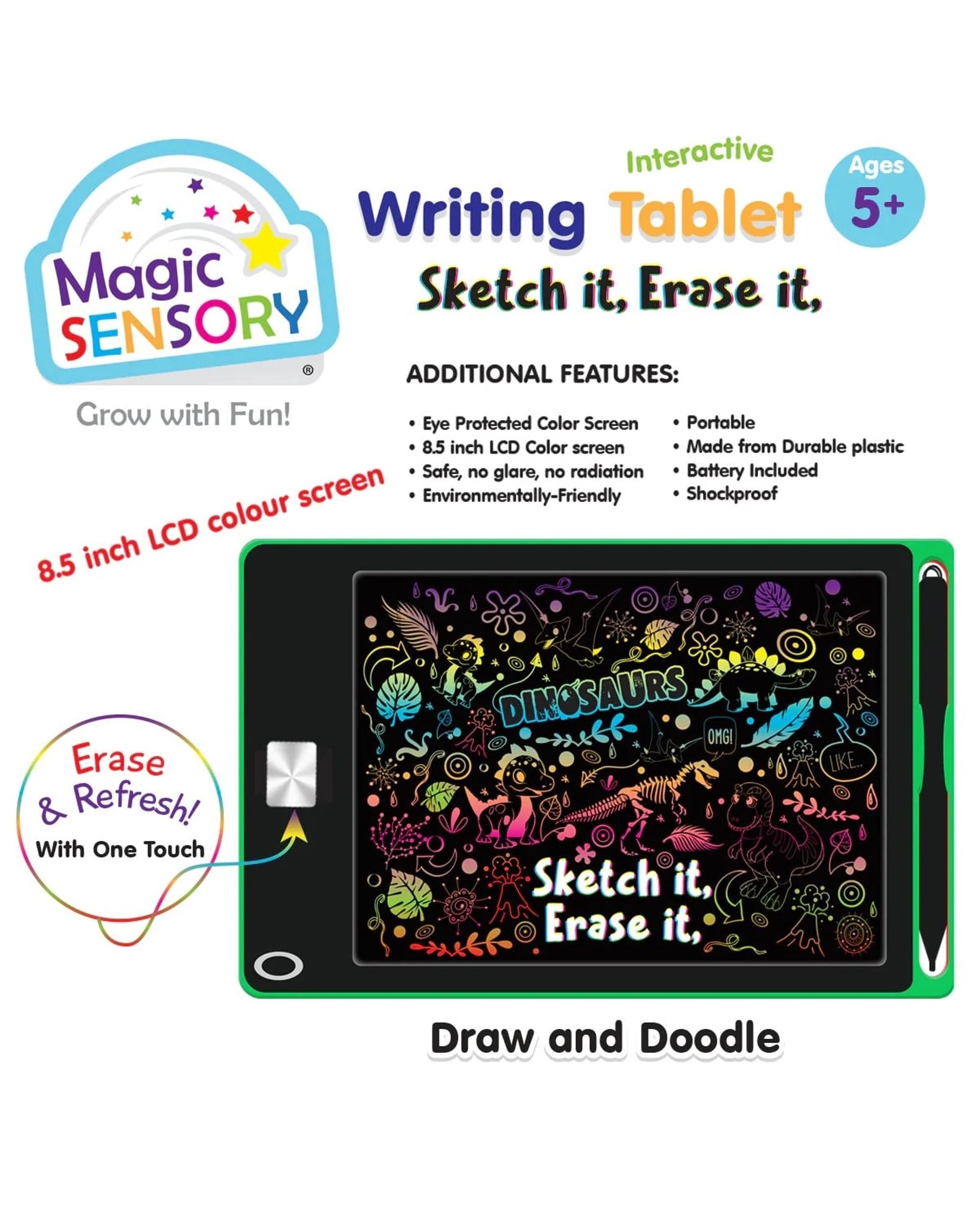 3 Magic Sensory Interactive LCD Writing Tablet - Green Dinosaur - Green, 3 of 6