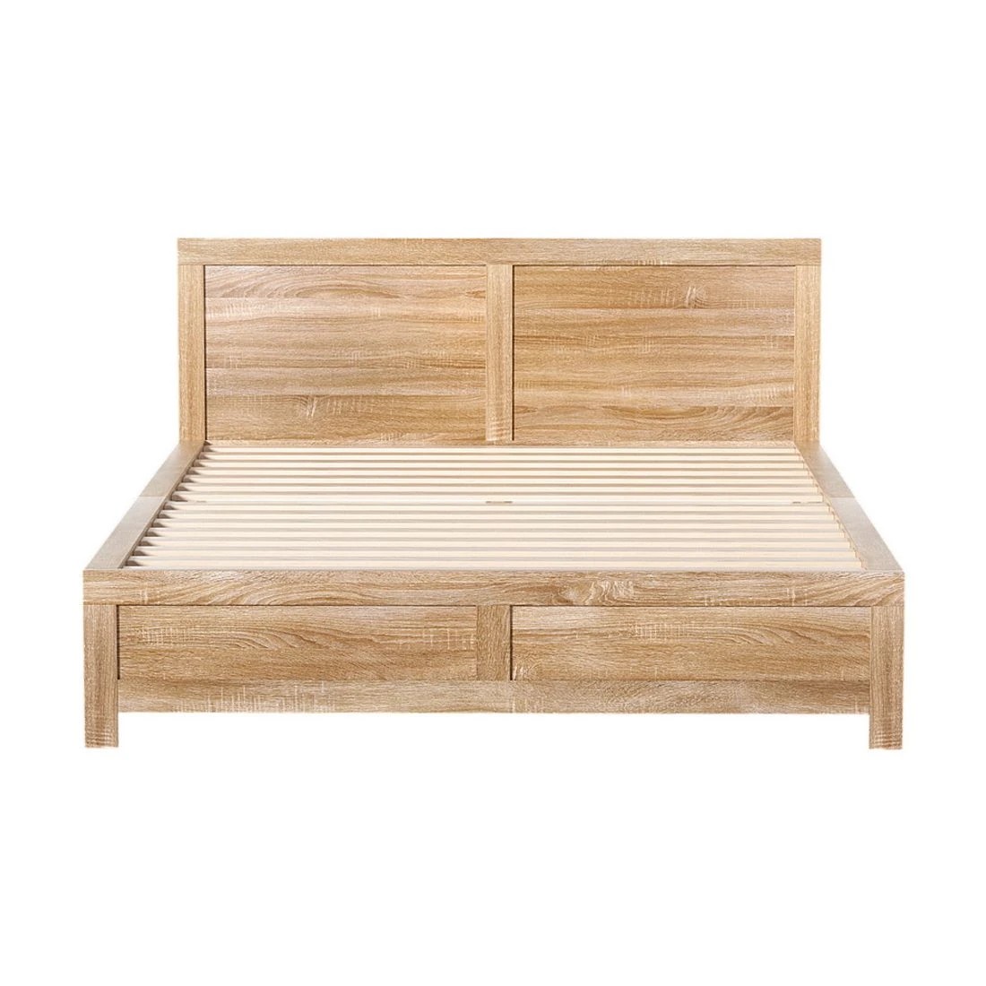 3 Artiss Bed Frame Double Size Wooden OATMEAL - Natural, 3 of 7