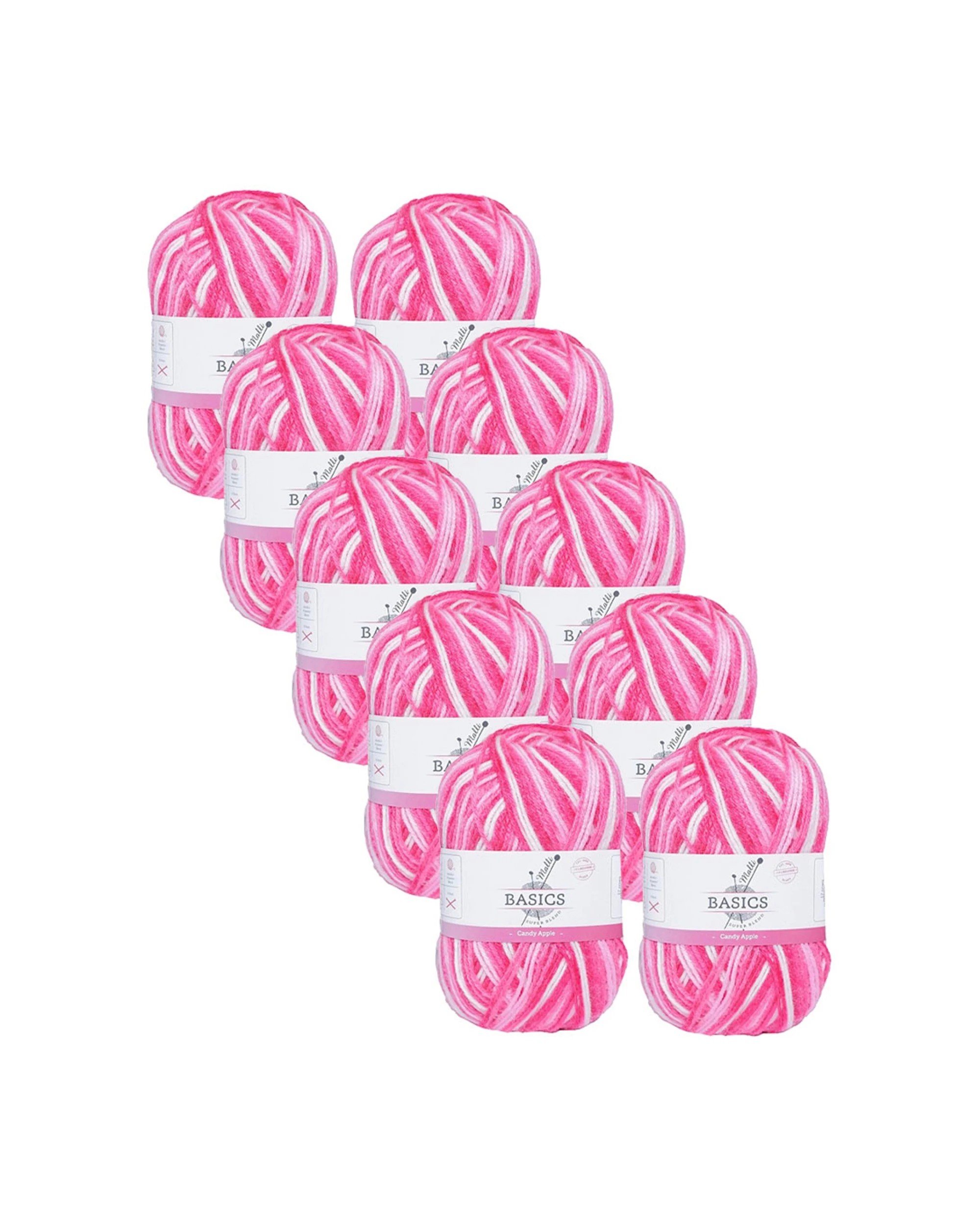 Malli 10pc Blend Basic 100g Acrylic Poly Yarn Knitting Crochet Pack ...