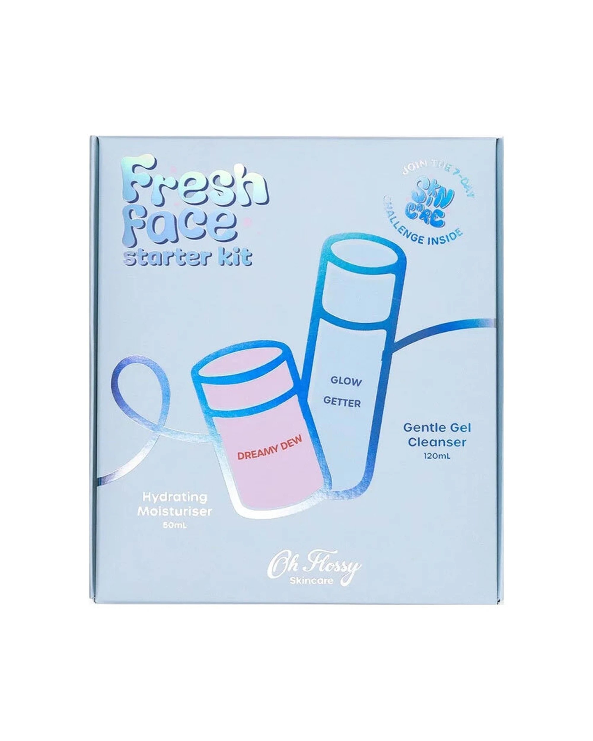 1 OH FLOSSY Skincare Gel Cleanser and Moisturiser Fresh Face Starter Kit - Multi, 1 of 1