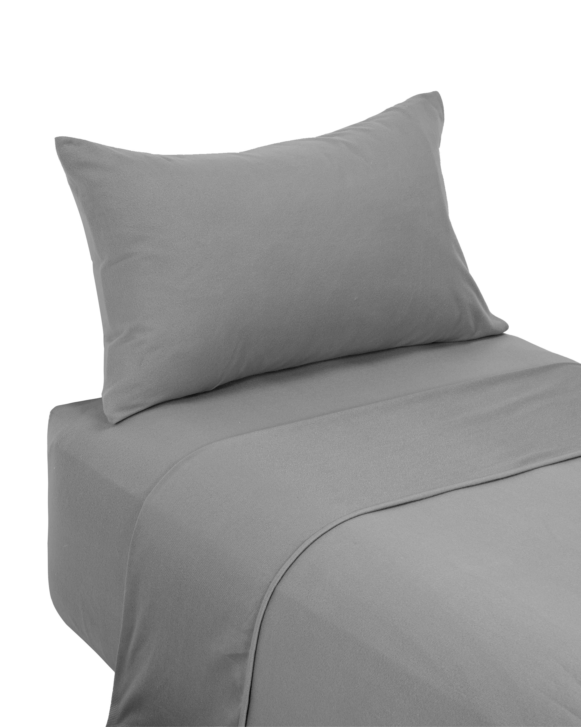 5 Soft Touch Sheet Set - Single Bed, Grey, 5 of 7