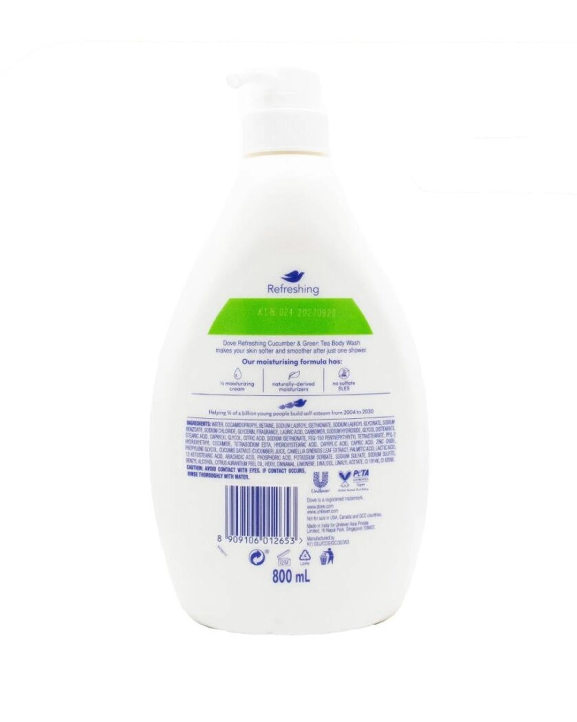 3 Dove Triple Moisture Serum 6PK Body Wash 800ml Cucumber Tea Scent - White, 3 of 3