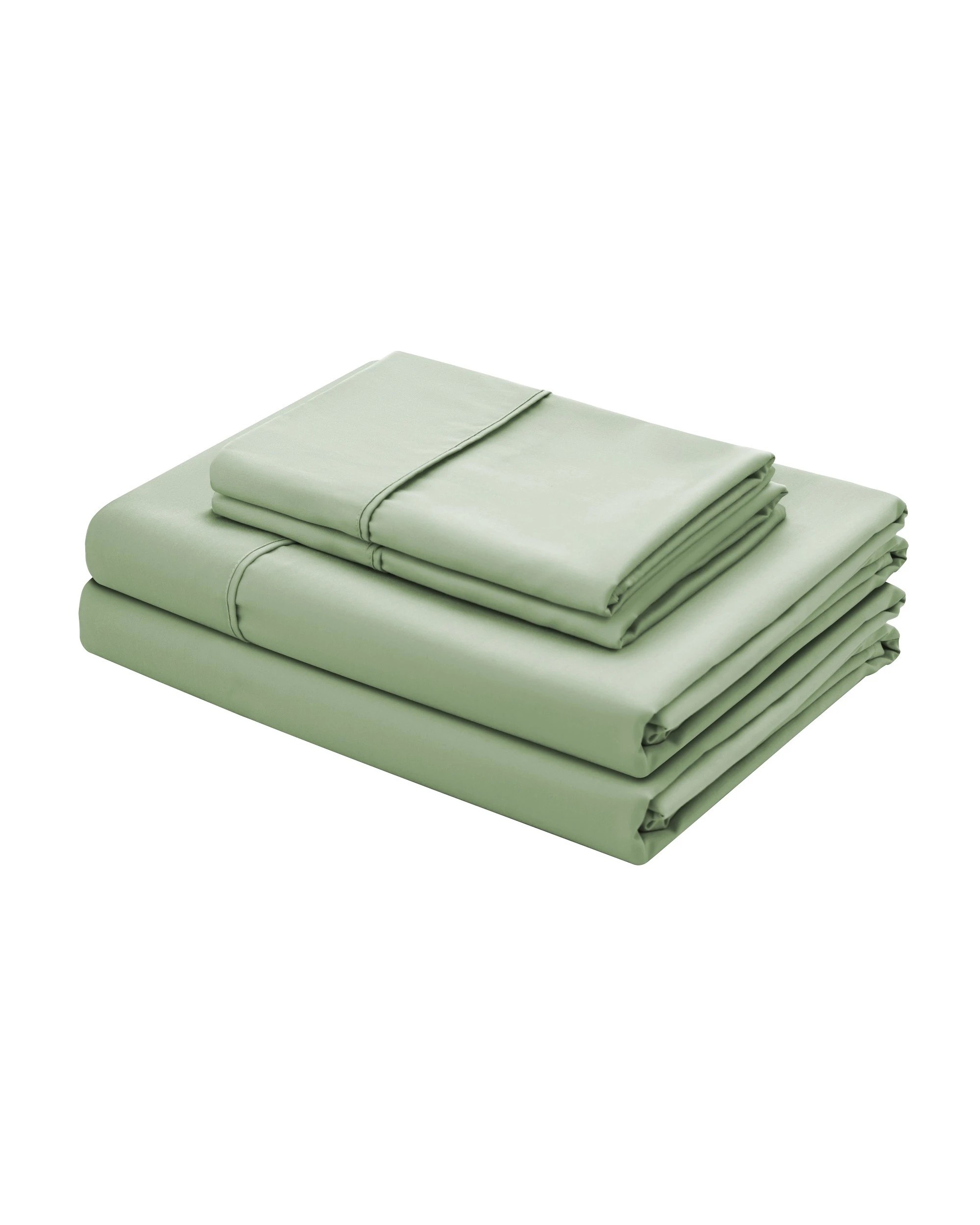 6 Serene 400TC Bamboo Cotton Sateen Sheet Set - Queen Bed - Sage, 6 of 6
