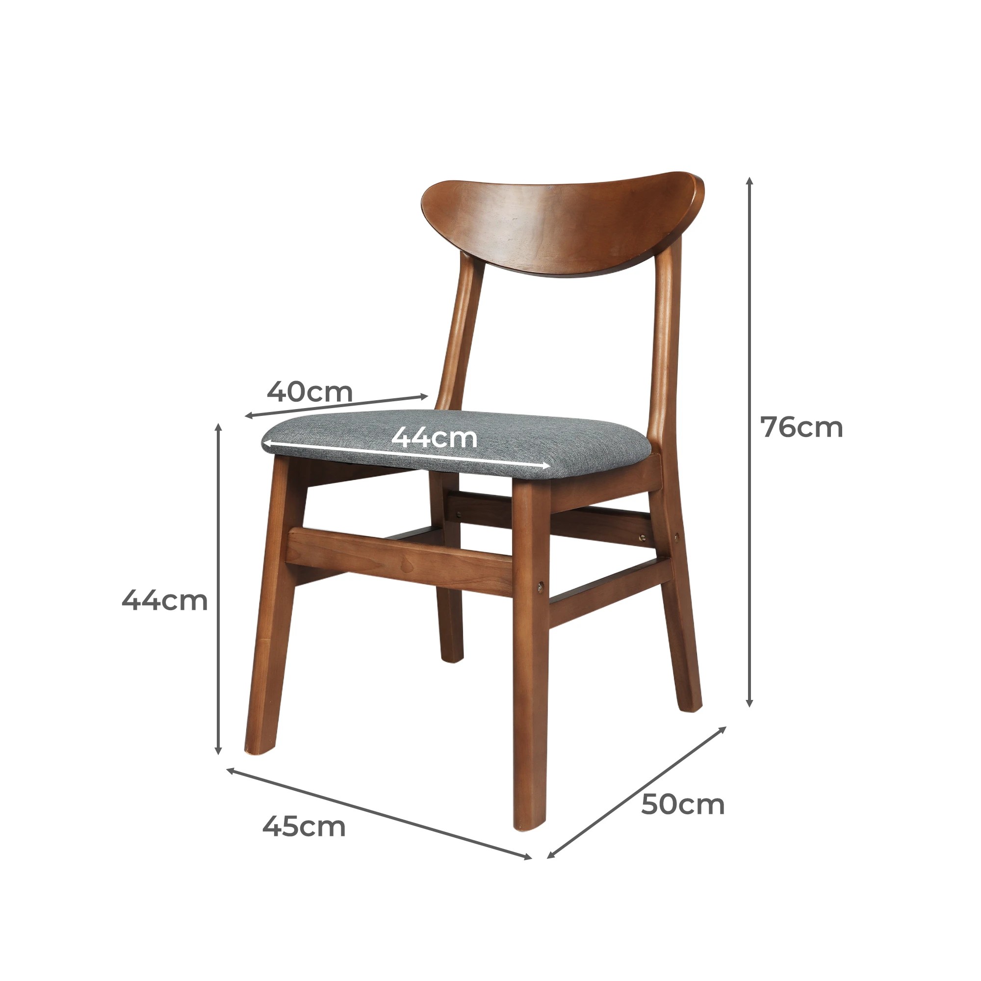 3 Levede 1 Set Of 6 Rubberwood Dining Chairs - Walnut, 3 of 7