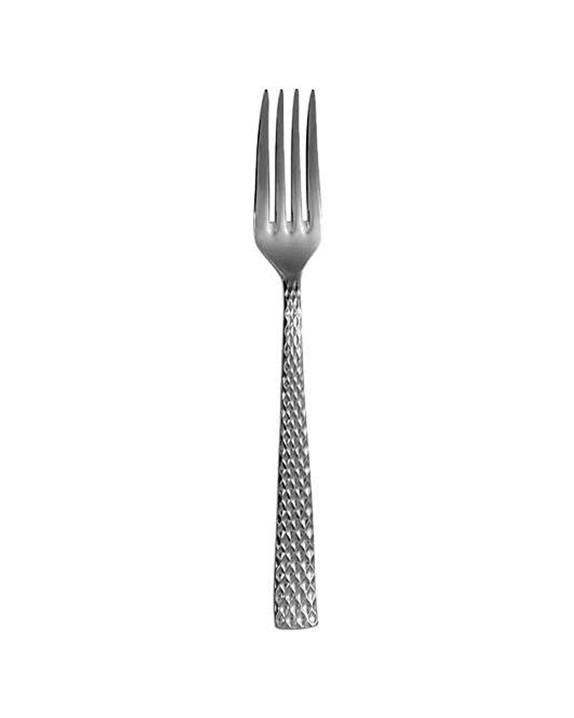 1 Maxwell And Williams Diamonds Entree Fork Stainless Steel Faceted Design, 1 of 3