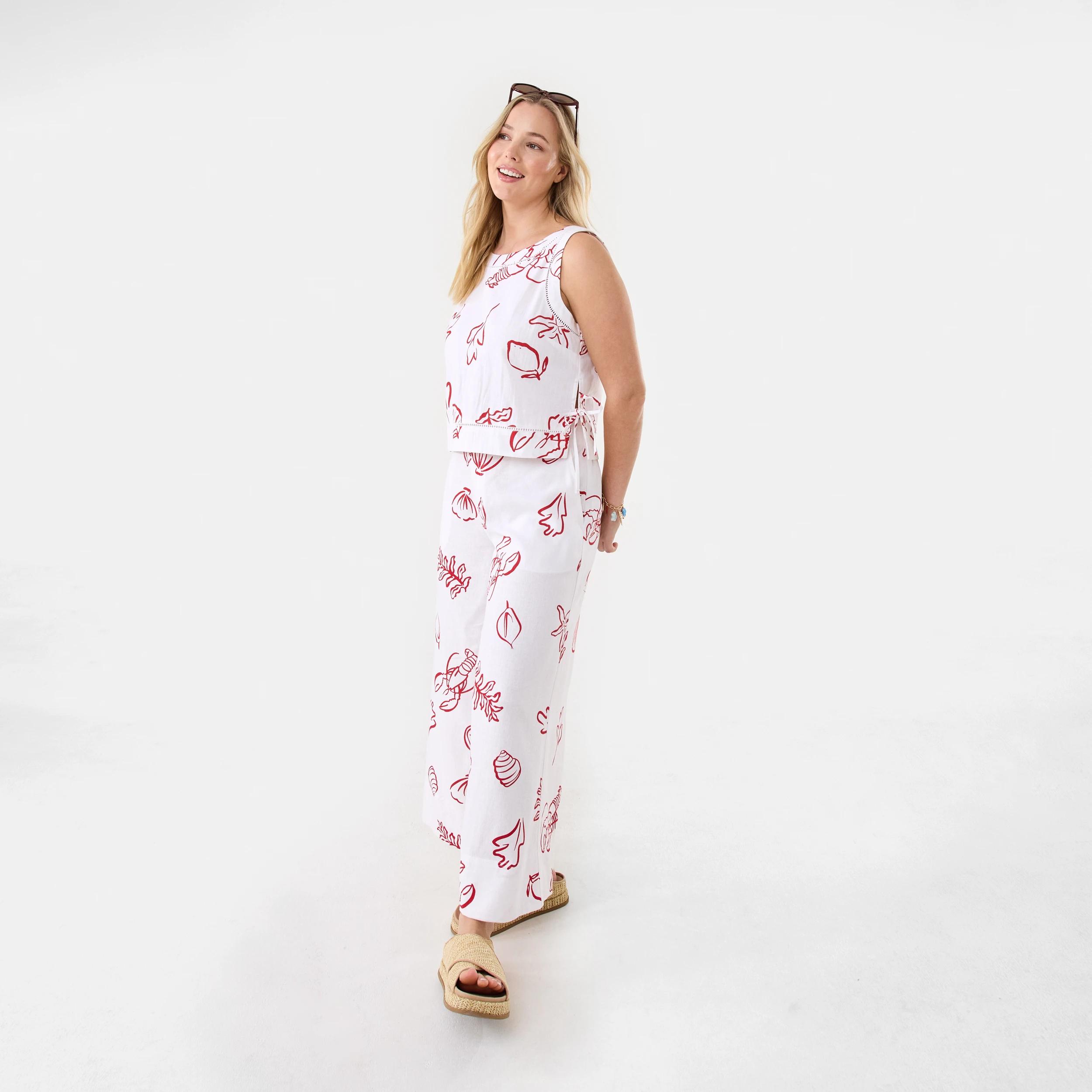 3 Sleeveless Side Tie Detail Top Red Vacay, 3 of 10