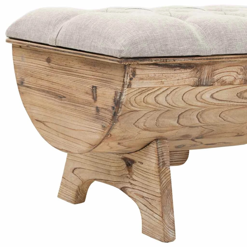 5 vidaXL Storage Bench Wood - Beige, 5 of 7