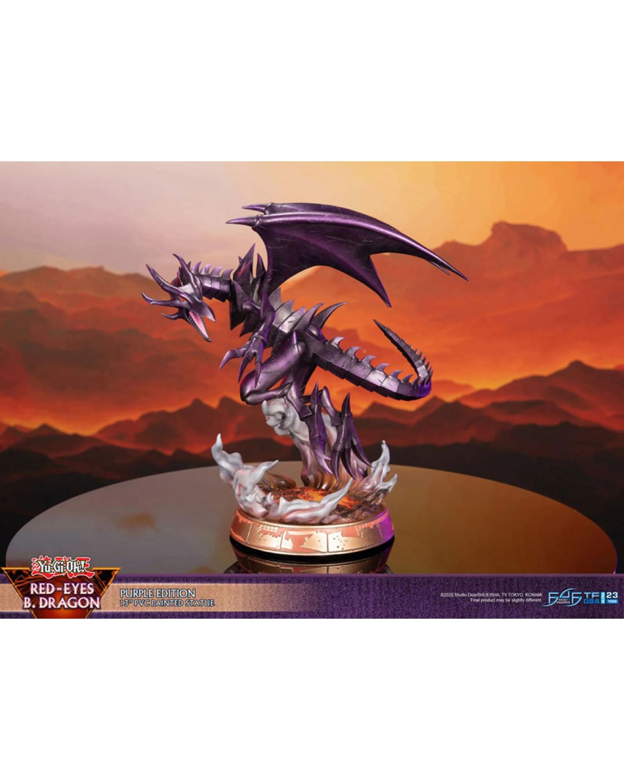 3 YU-GI-OH Red Eyes Black Dragon Purple Edition PVC Statue, 3 of 9