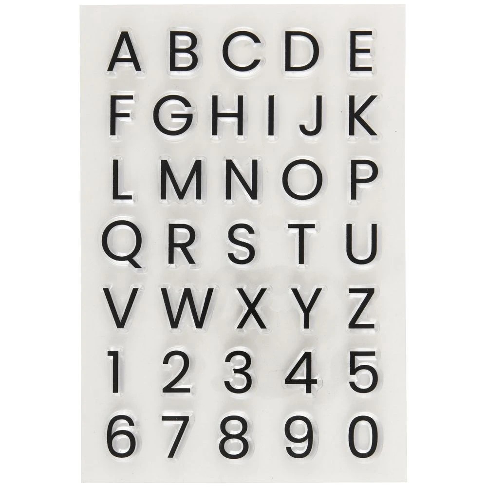 2 Born Clear Acrylic Sheet Stamps Alphabet Upper 105 x 155 mm, 2 of 2