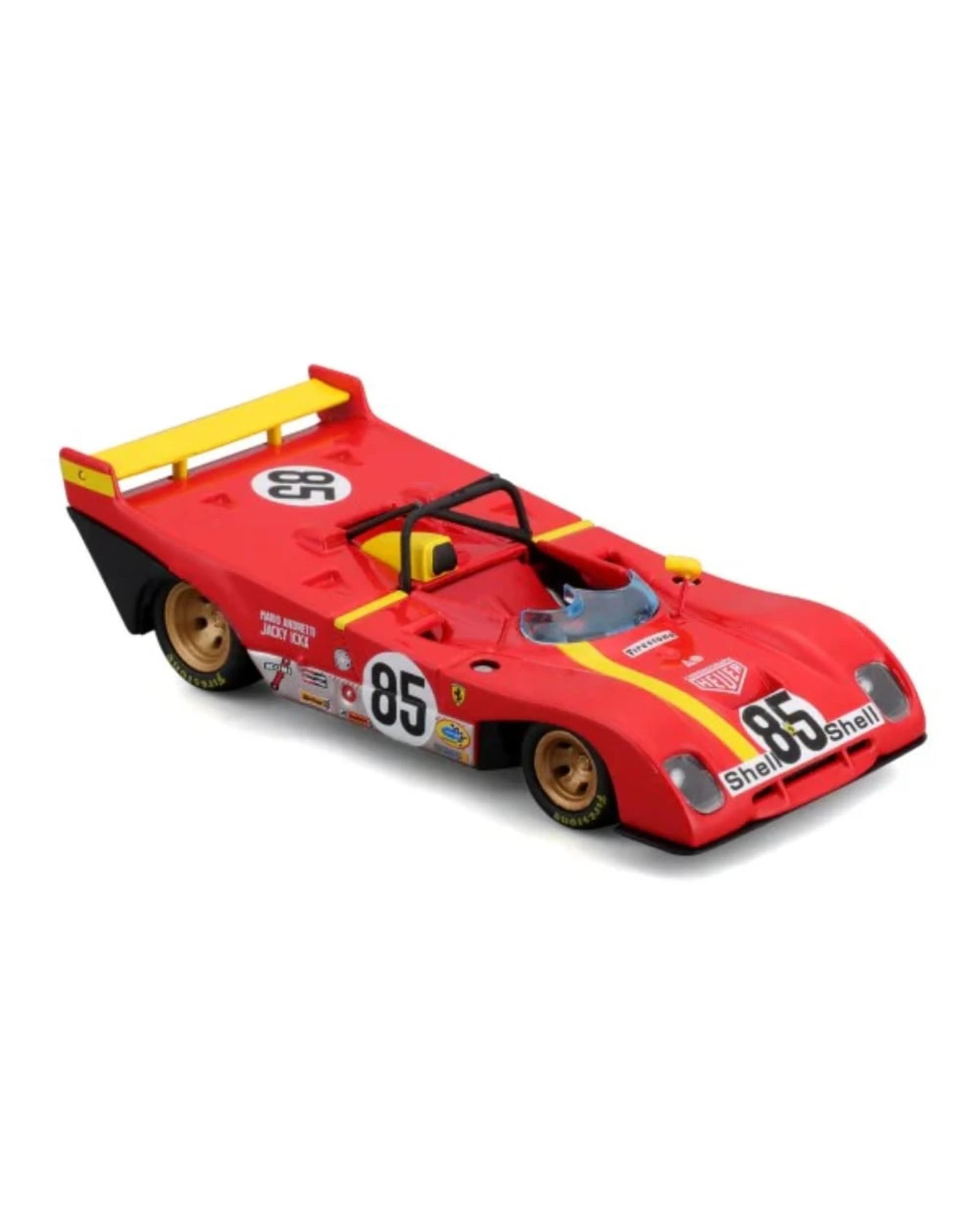 3 Bburago Ferrari Racing 1972 Ferrari 312 P #85 1:43 Scale Diecast Vehicle - Red, 3 of 5