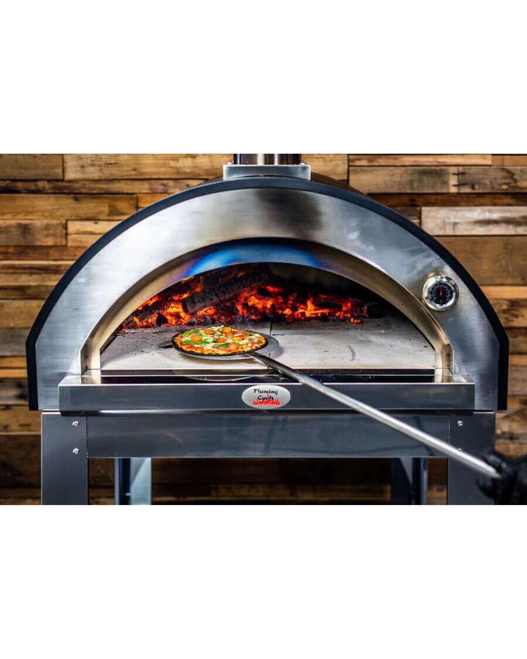 6 Flaming Coals Stainless Steel Pizza Spinner, 6 of 10