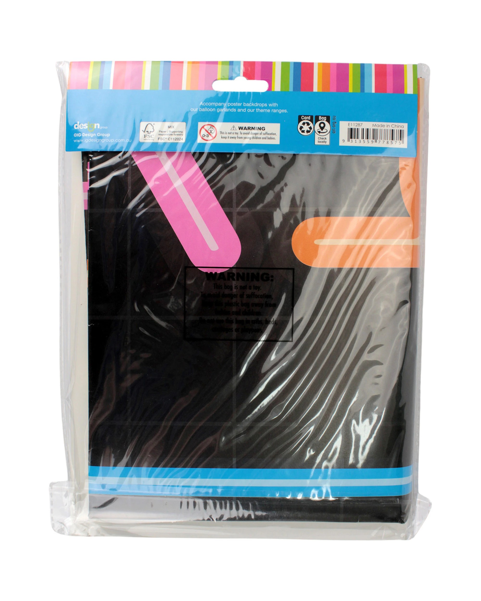 4 Artwrap Neon Party Scene Setter Backdrop - Multi, 4 of 4