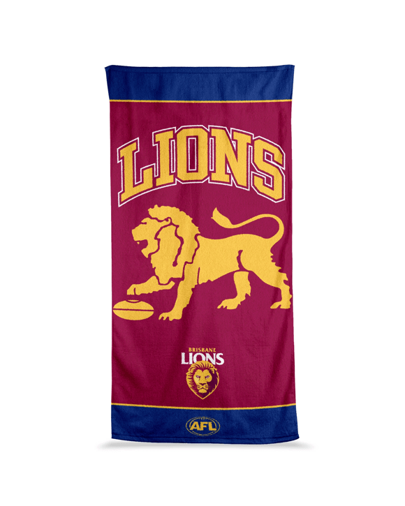AFL Brisbane Lions Cotton Beach Towel