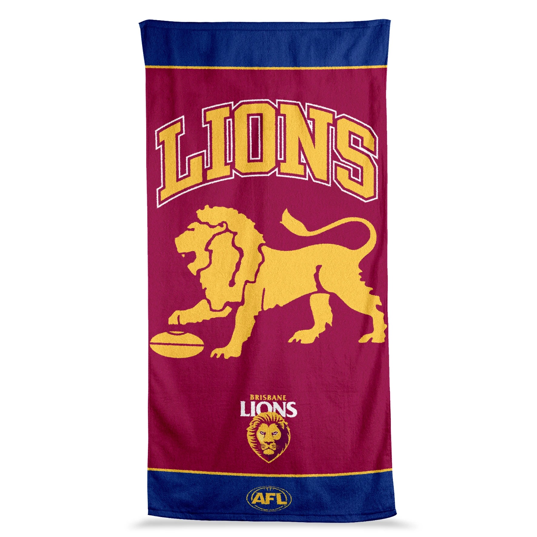 1 AFL Brisbane Lions Cotton Beach Towel, 1 of 4