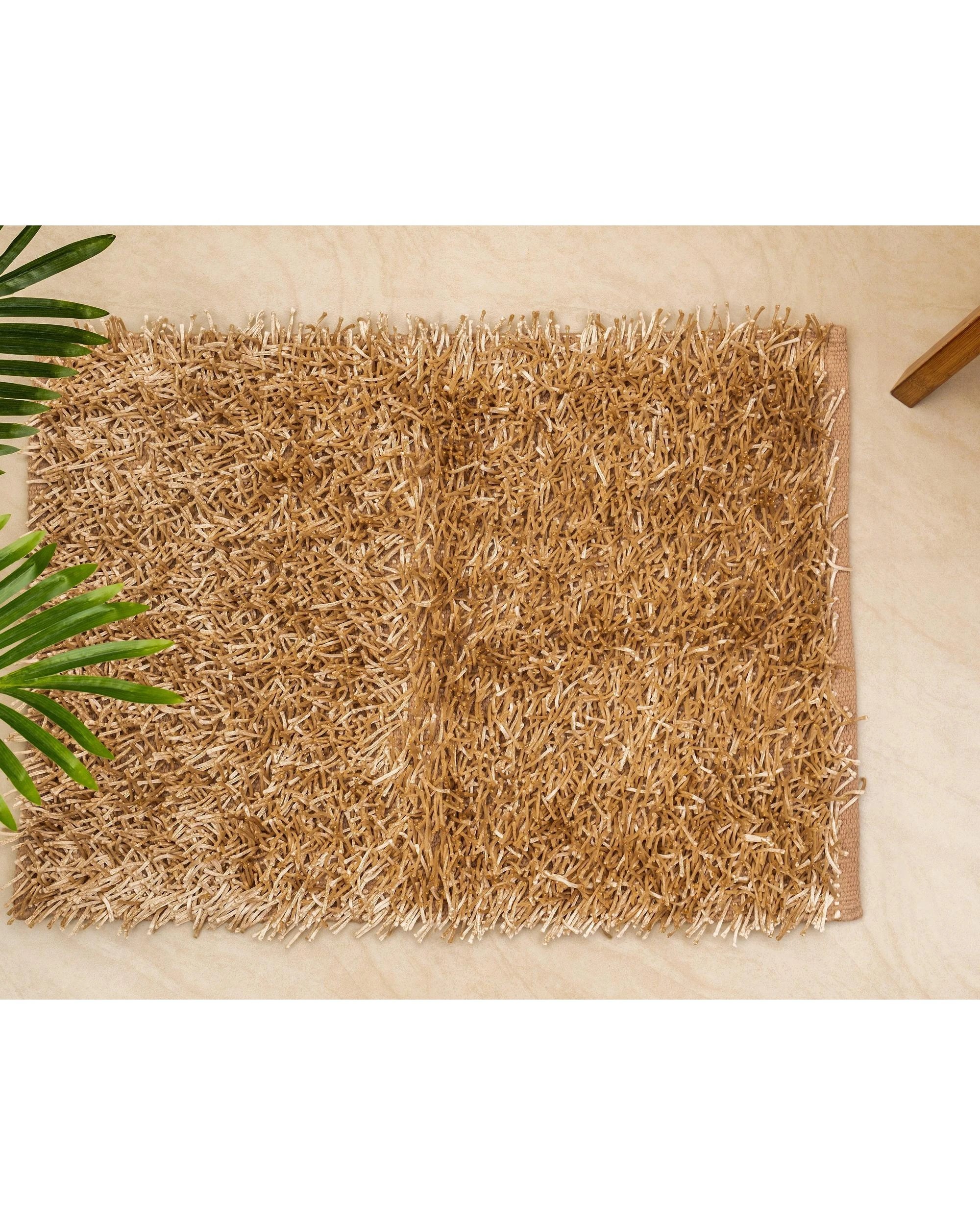 2 La Grace Home Luxury High Pile Soft Non Slip Bath Mat - Cream, 2 of 6