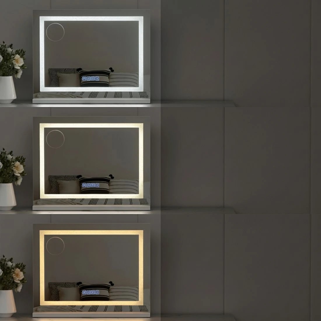 5 Embellir tooth Makeup Mirror 58x46cm Hollywood Vanity with LED Light Crystal - Multi, 5 of 6