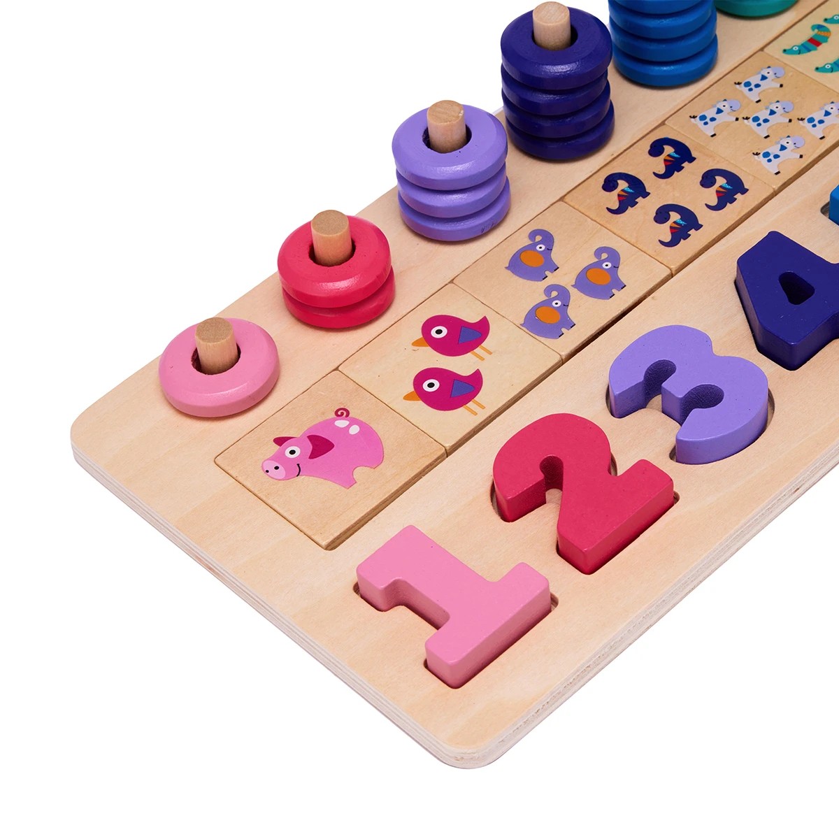 4 Wooden Stack & Count Learning Set, 4 of 10
