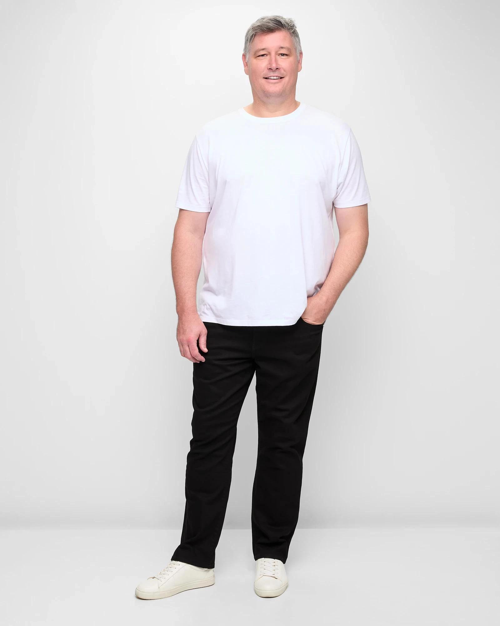 2 Target Man Plus Plus Size Straight Stretch Denim Jeans STAY BLACK, 2 of 5