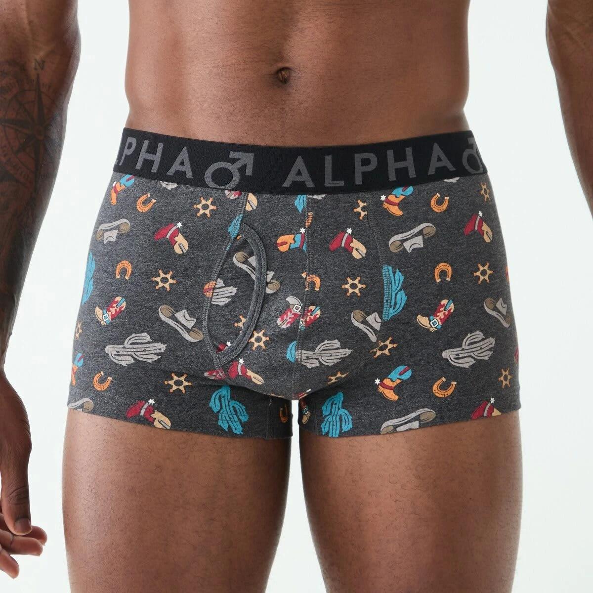 4 3 Pack Fly Front Print Trunks Yee Haw, 4 of 8
