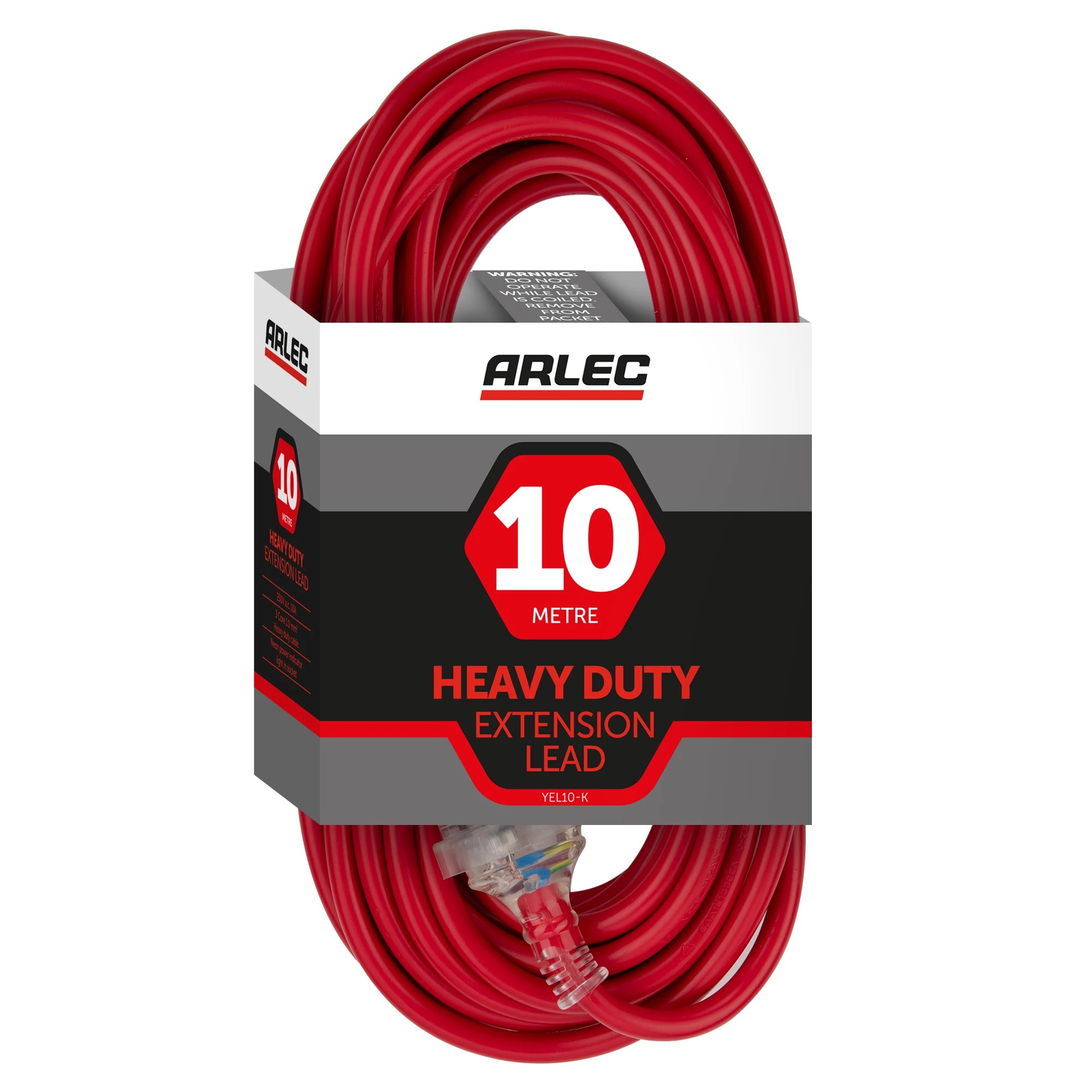 1 10m Arlec Red Heavy Duty Extension Lead - Multi, 1 of 4