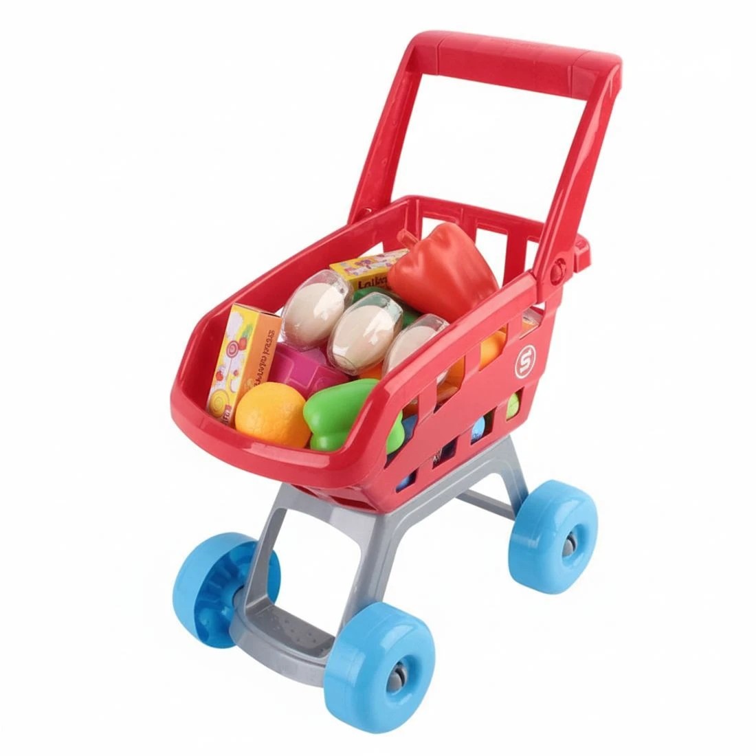 5 Keezi Kids Pretend Role Play Supermarket 24 Piece Playset Cash Register Trolley - Multi, 5 of 6